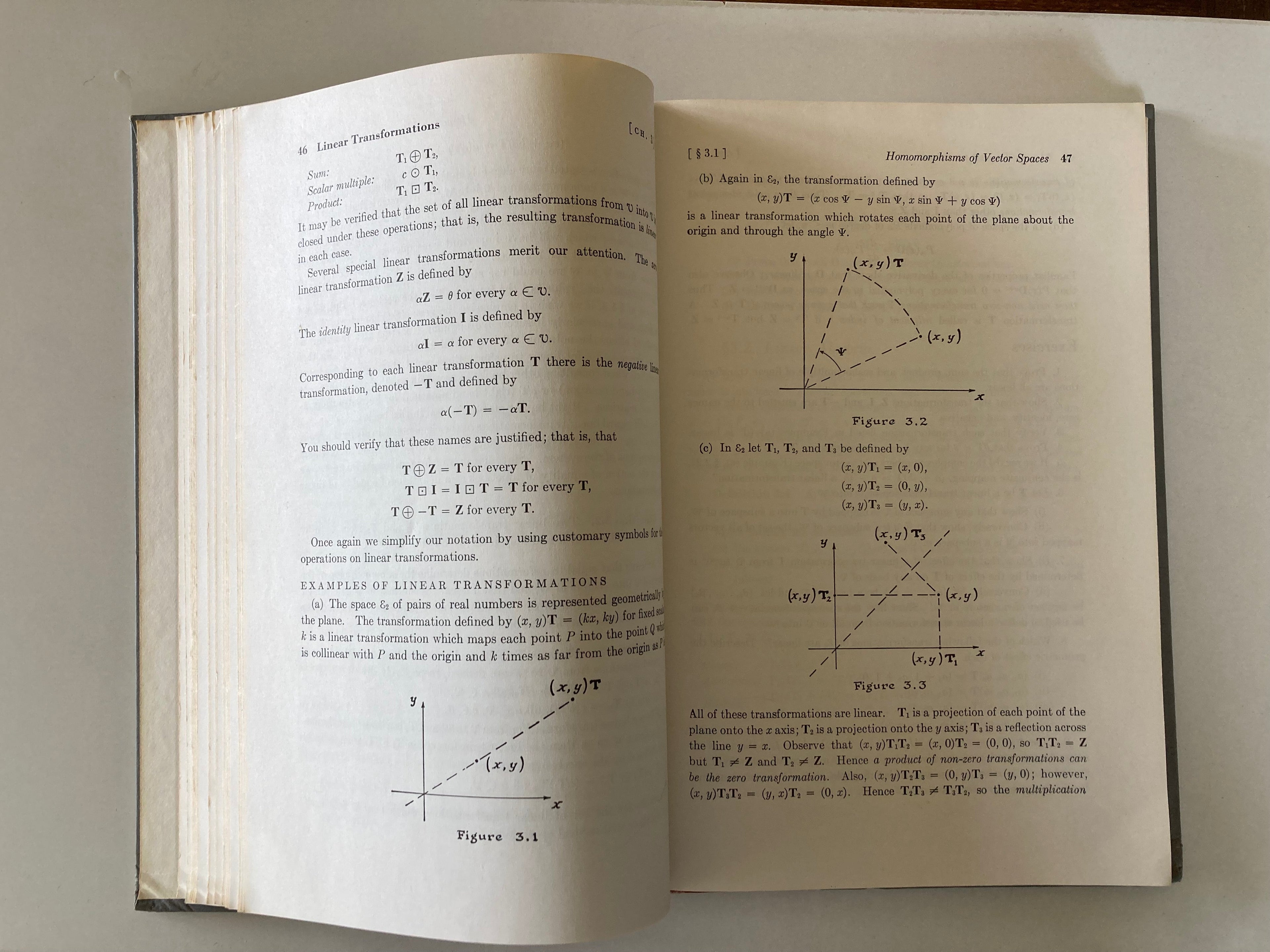 Introduction to Matrices and Linear Transformations by Daniel T Finkbeiner II First Edition Hardback Book from 1960