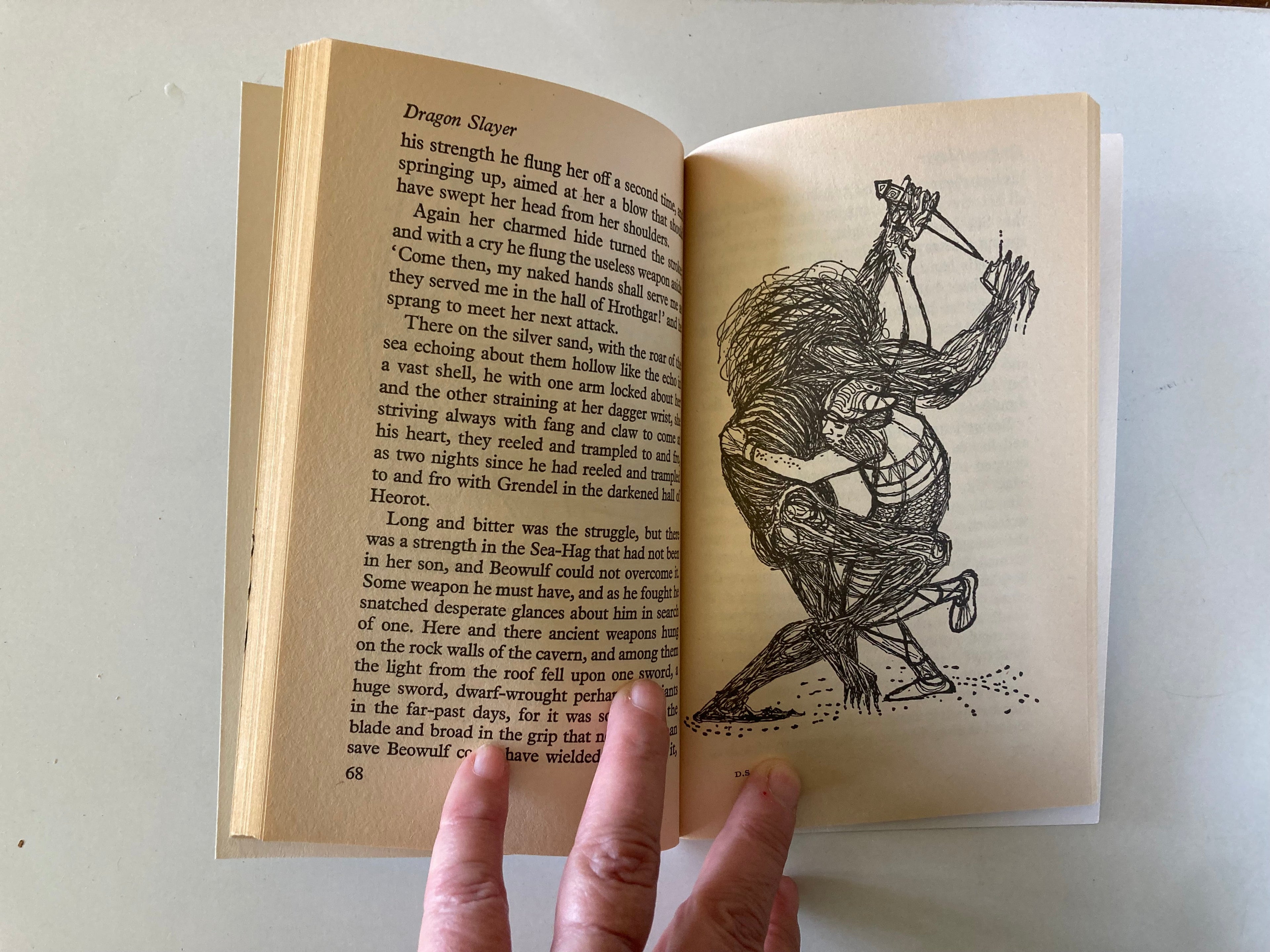 Dragon Slayer The Story of Beowulf by Rosemary Sutcliff with Illustrations by Charles Keeping 1984 Paperback