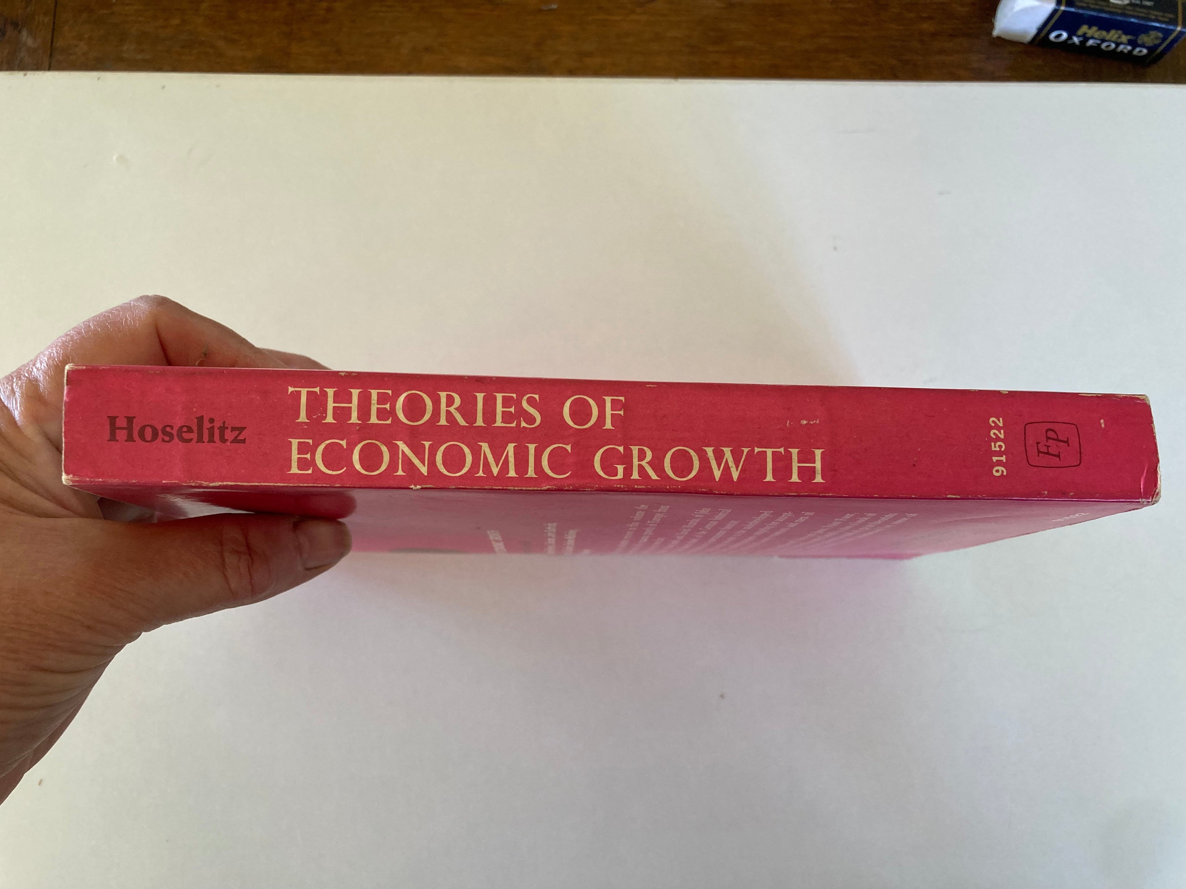 Theories of Economic Growth Bert F Hoselitz Paperback Book 1960