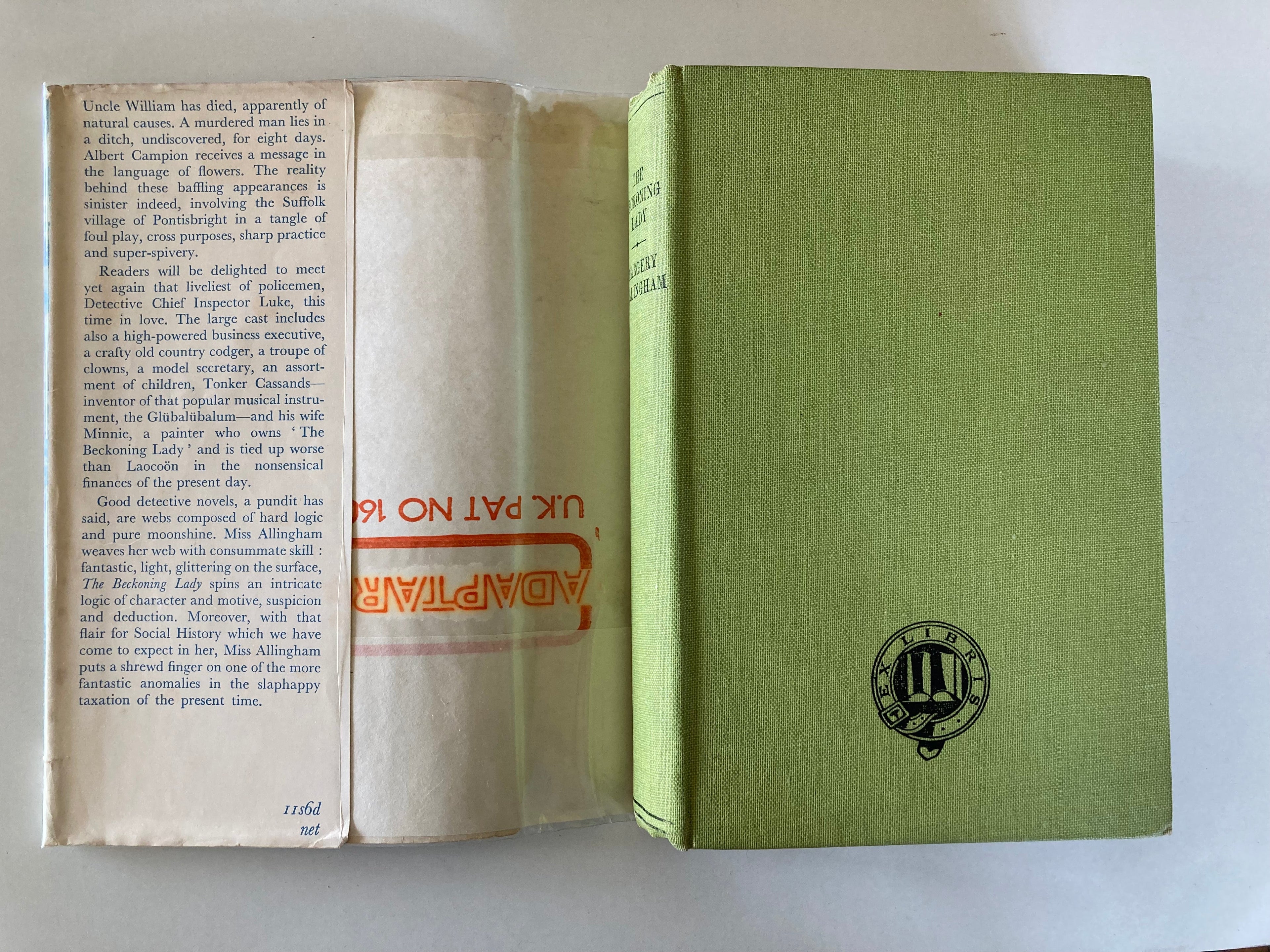 The Beckoning Lady by Margery Allingham First Edition Hardback Book with Dustjacket from 1955
