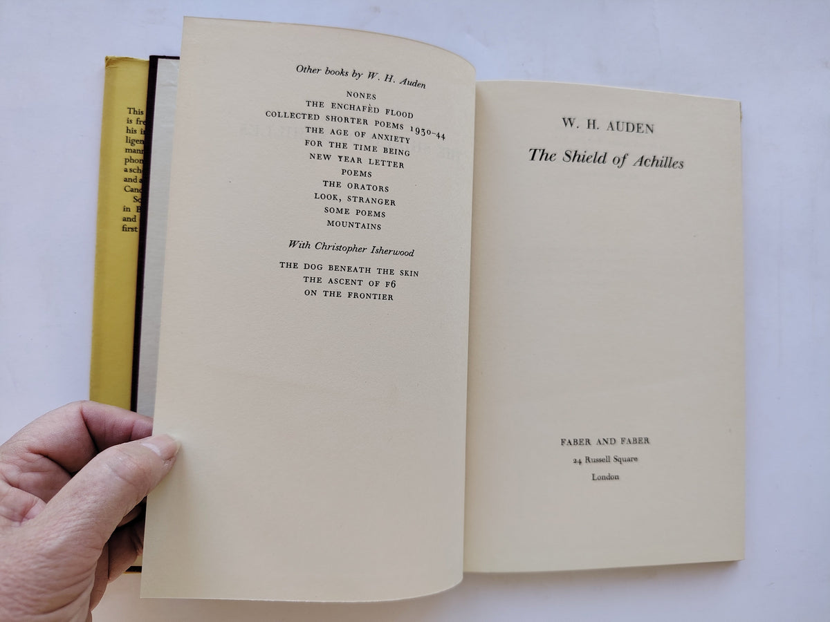 The Shield of Achilles by W H Auden First Edition Hardback Book with Dustjacket in 1955