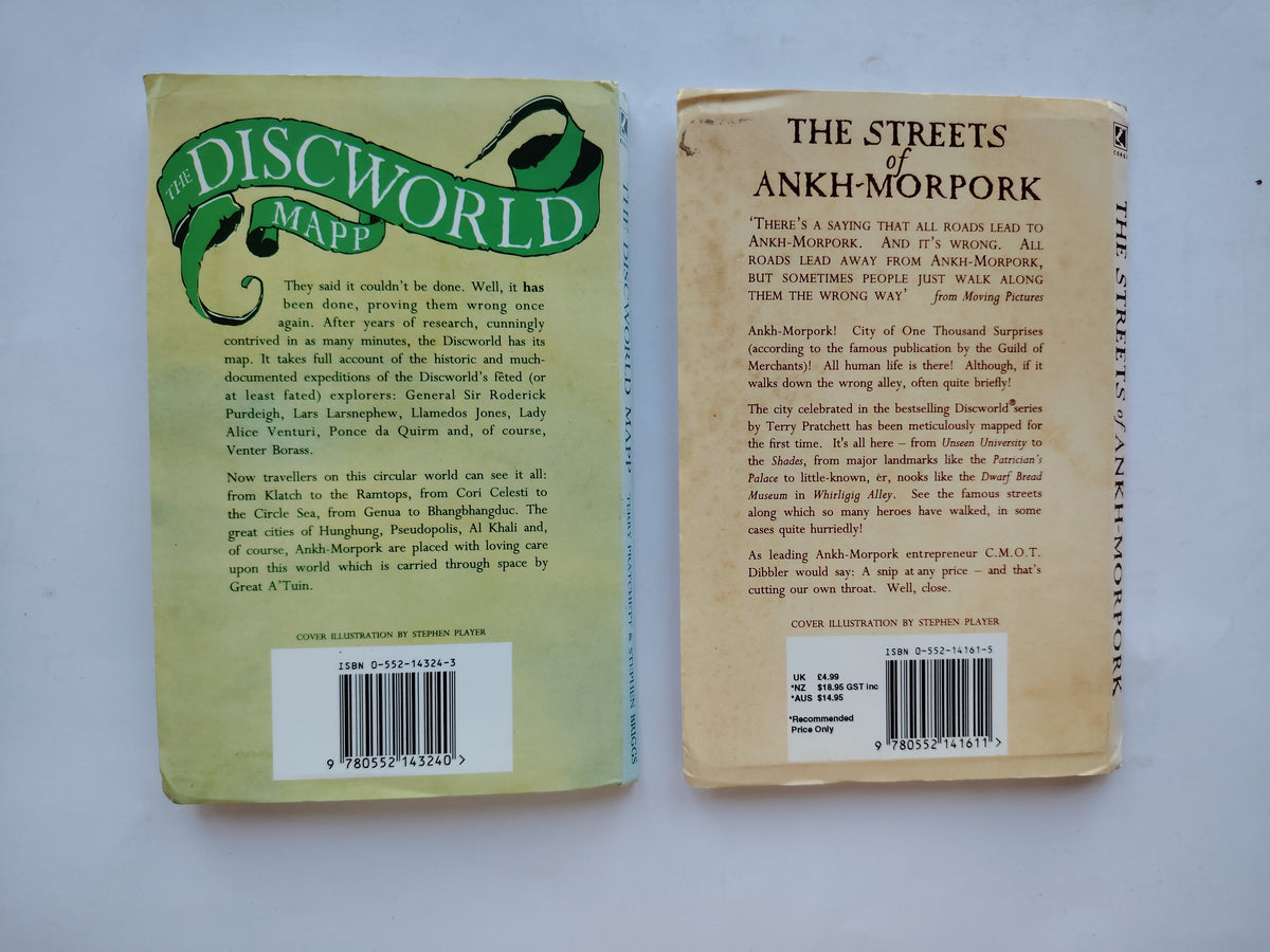 The Discworld Mapp and The Streets of Ankh-Morpork by Terry Pratchett and Stephen Briggs 1993 and 1995