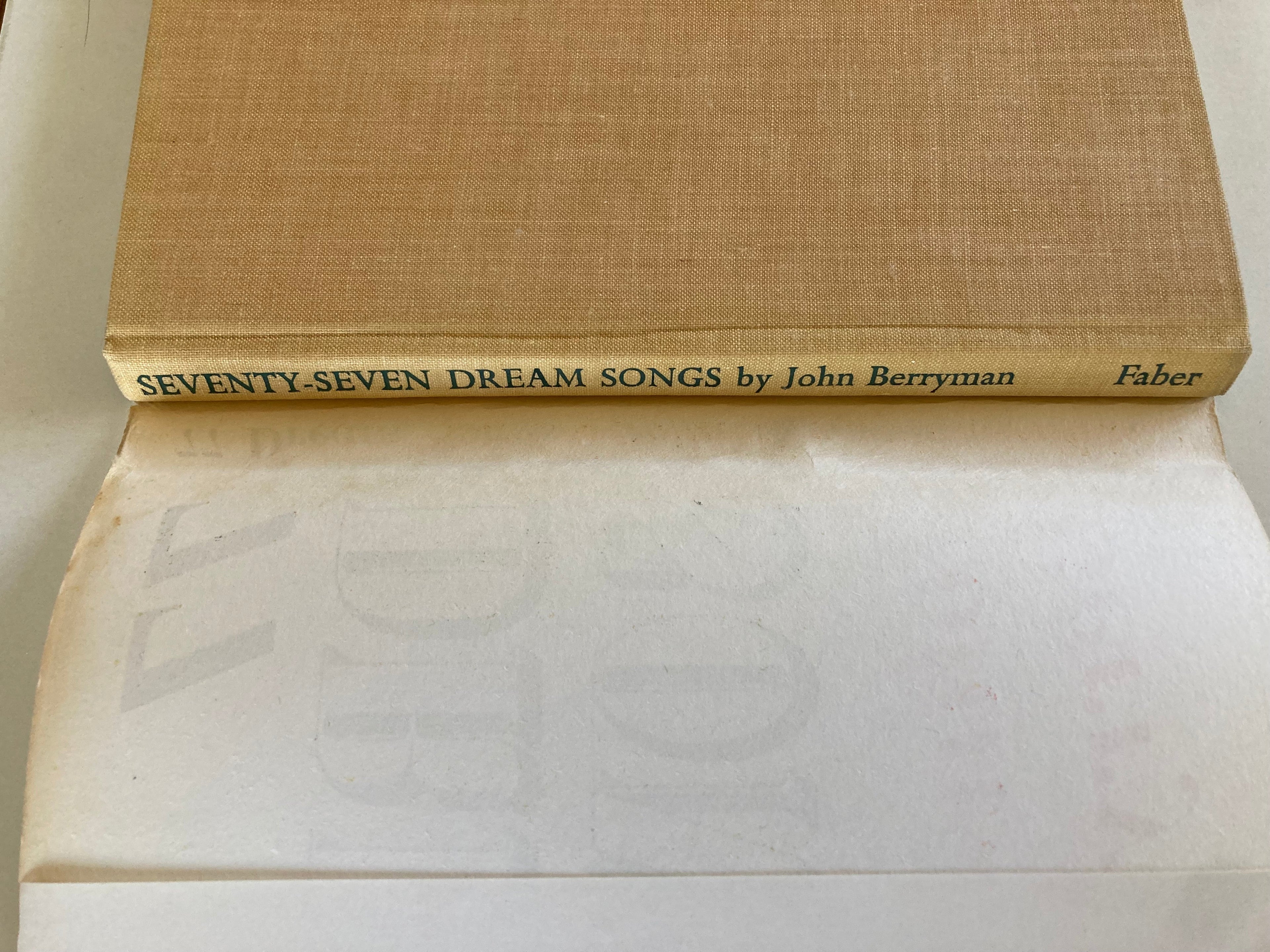 77 Dream Songs by John Berryman First Edition Book with Dustjacket from 1964 with Newspaper Cuttings