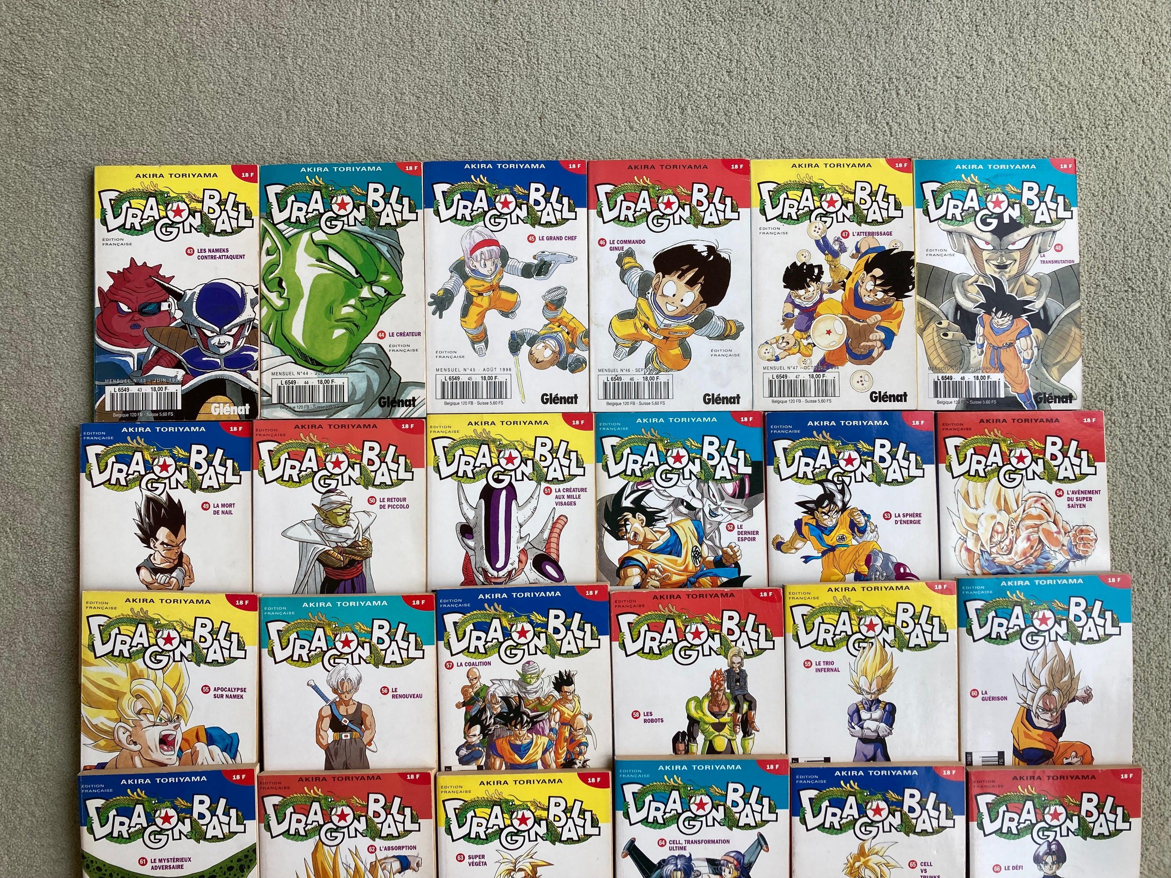 42 Volumes of Akira Toriyama Dragon Ball Graphic Novels in French Francaise  Nos 43-84 Glenat 1996-