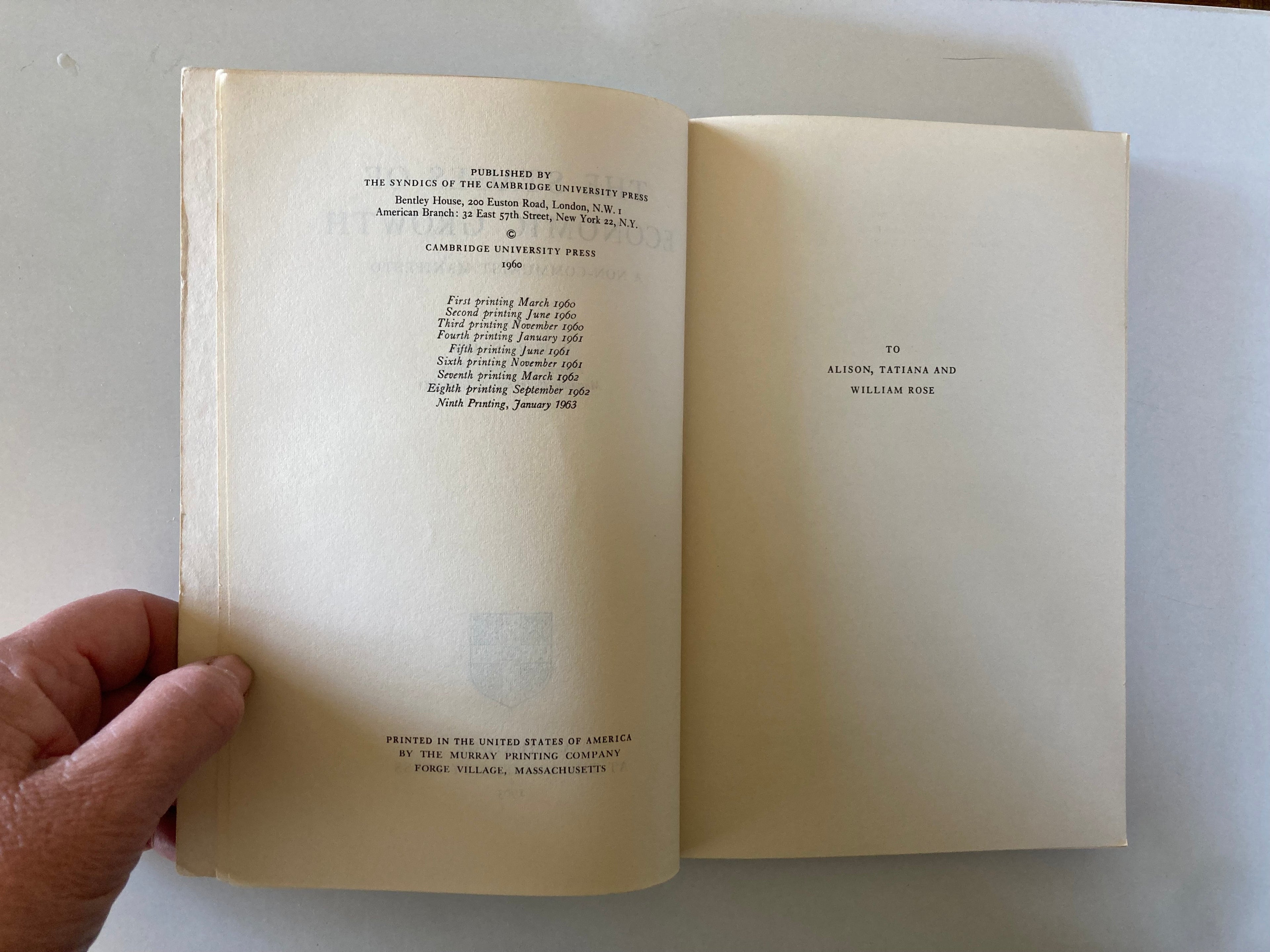 The Stages of Economic Growth a Non-Communist Manifesto W W Rostow Paperback Book from 1963