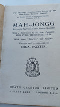 Mah-Jongg Written and Illustrated by Olga Racster Rules for Paying in the Chinese Manner with a Foreword by Sybil Thorndyke