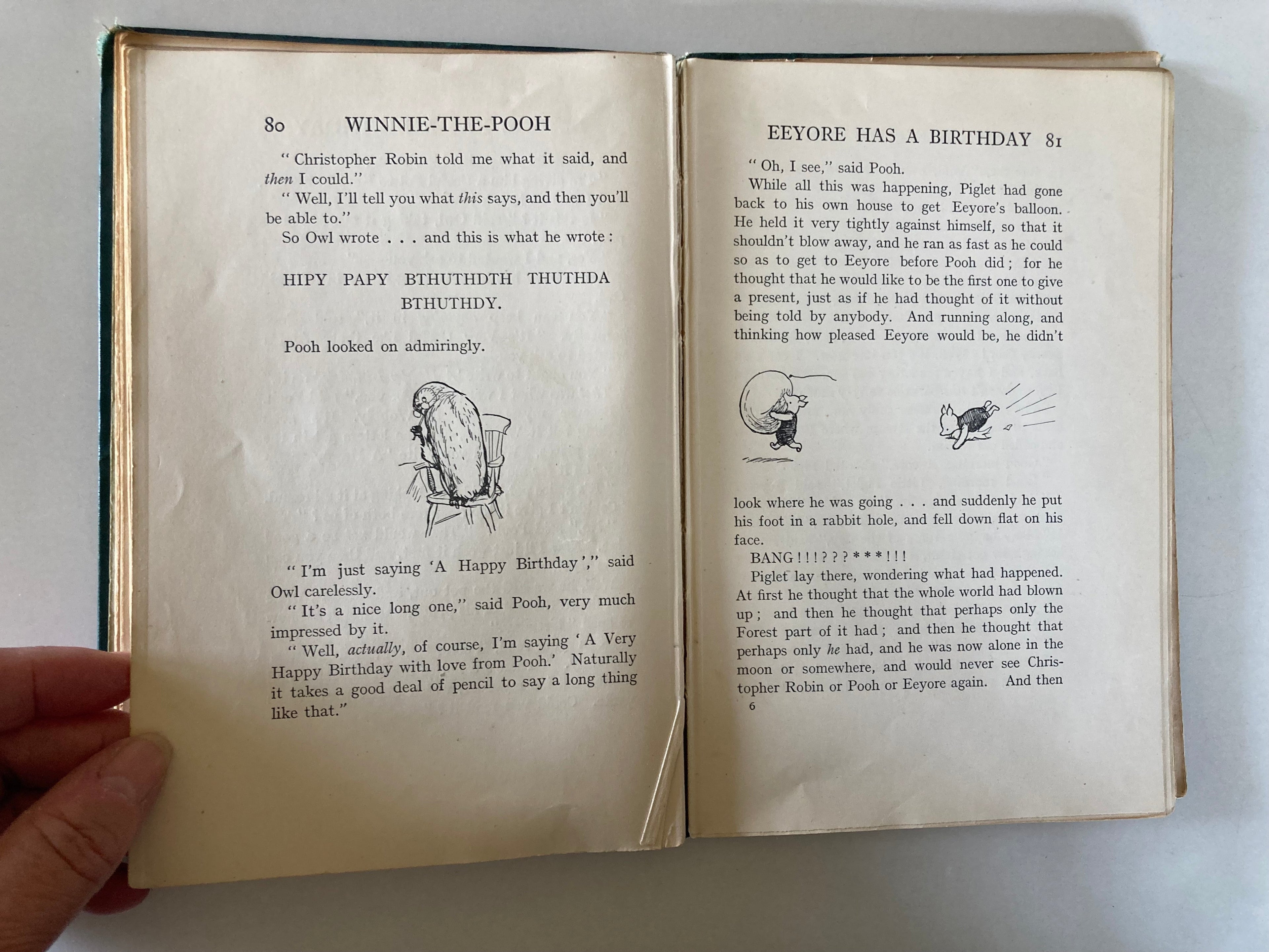 Winnie the Pooh by A A Milne with Decorations by Ernest H Shepard Fifth Edition 1927