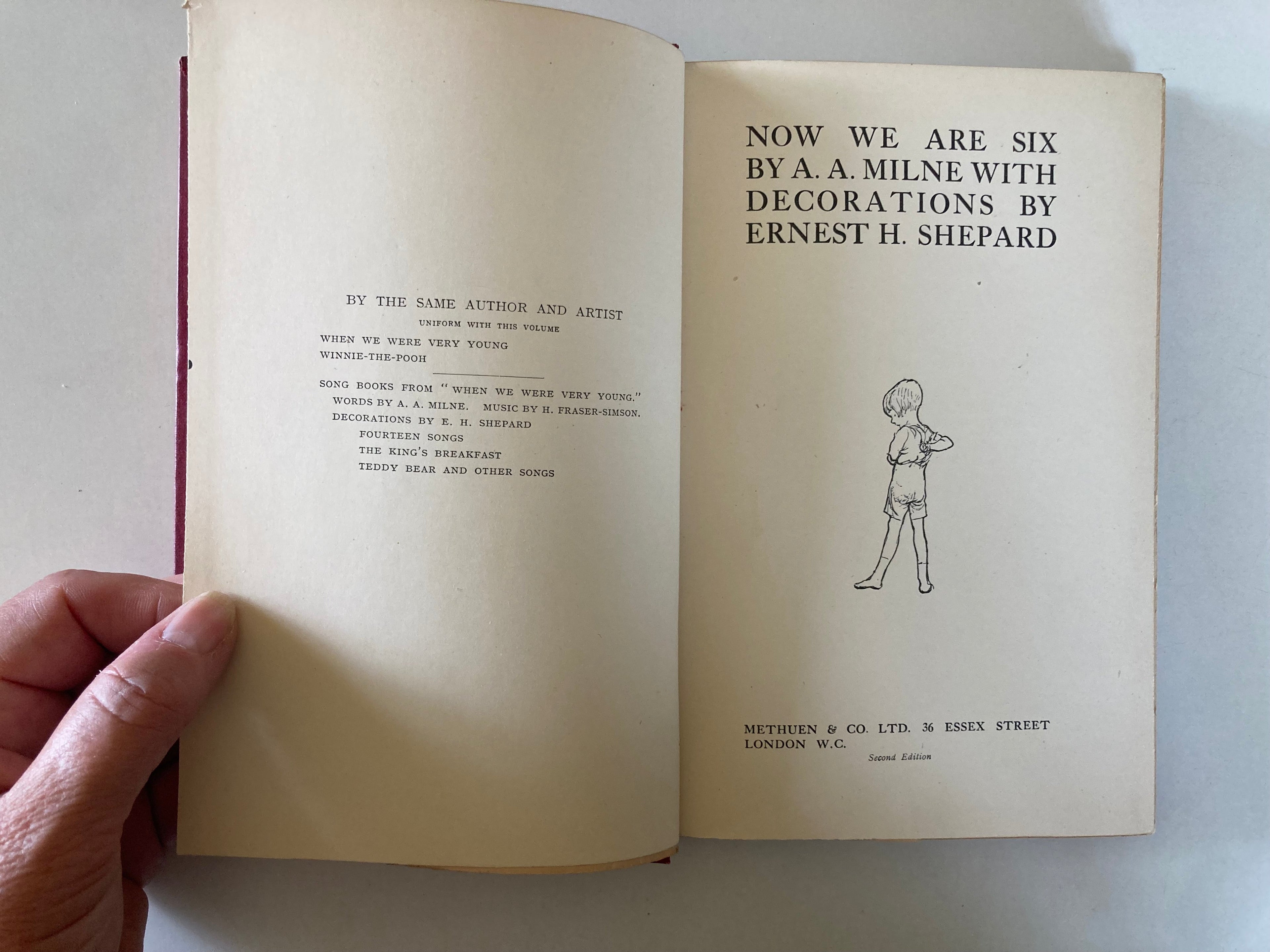 Now We Are Six by A A Milne with Decorations by Ernest H Shepard Second Edition 1927