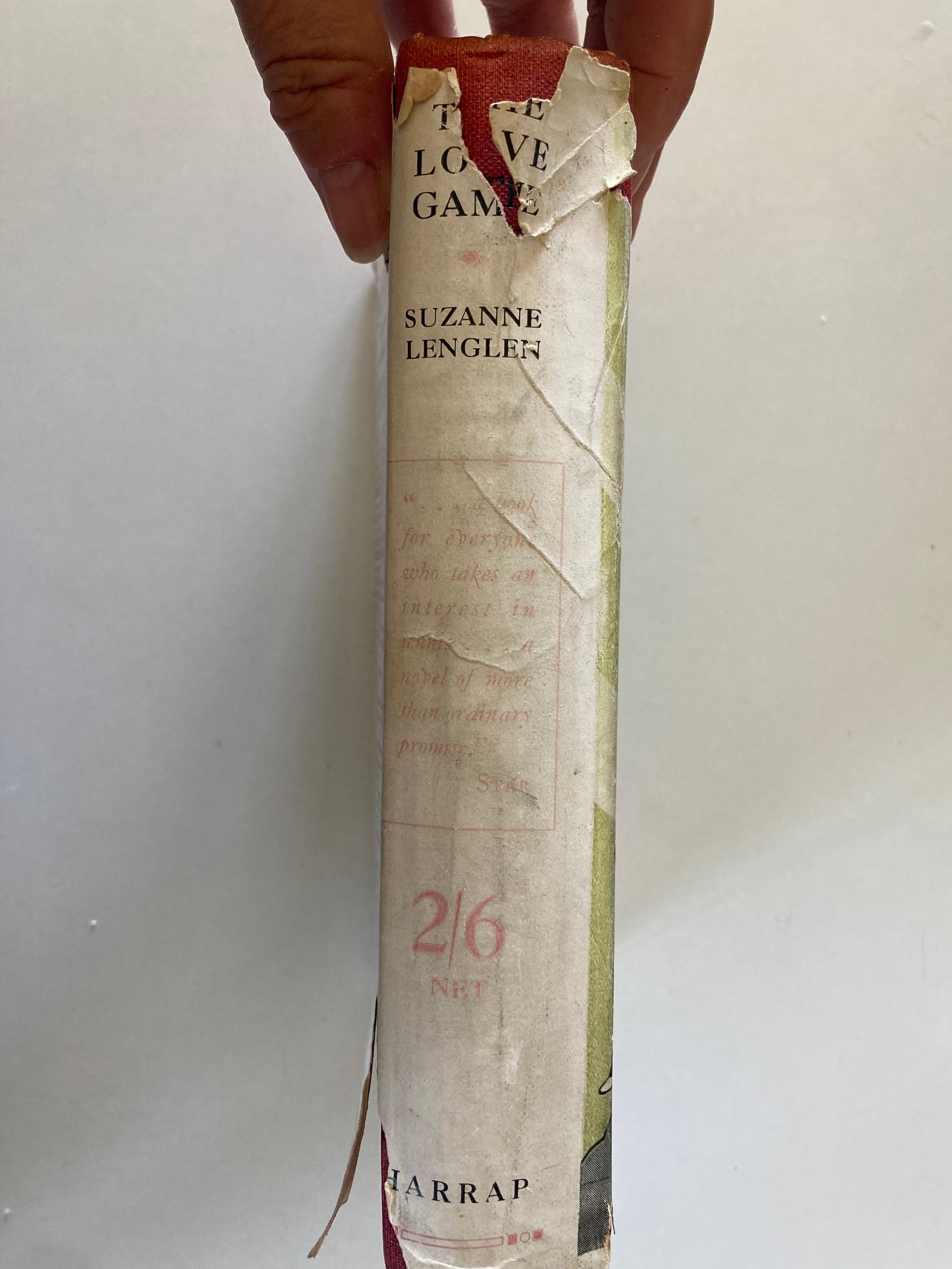 The Love Game by Suzanne Lenglen Being the Life Story of Marcelle Penrose First Edition Book from 1925 RARE