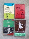 4 Lawn Tennis Books by D M Jones, H W Wilberforce, D W Gresham & A E Millman and Lloyd Budge Vintage Instructional Books