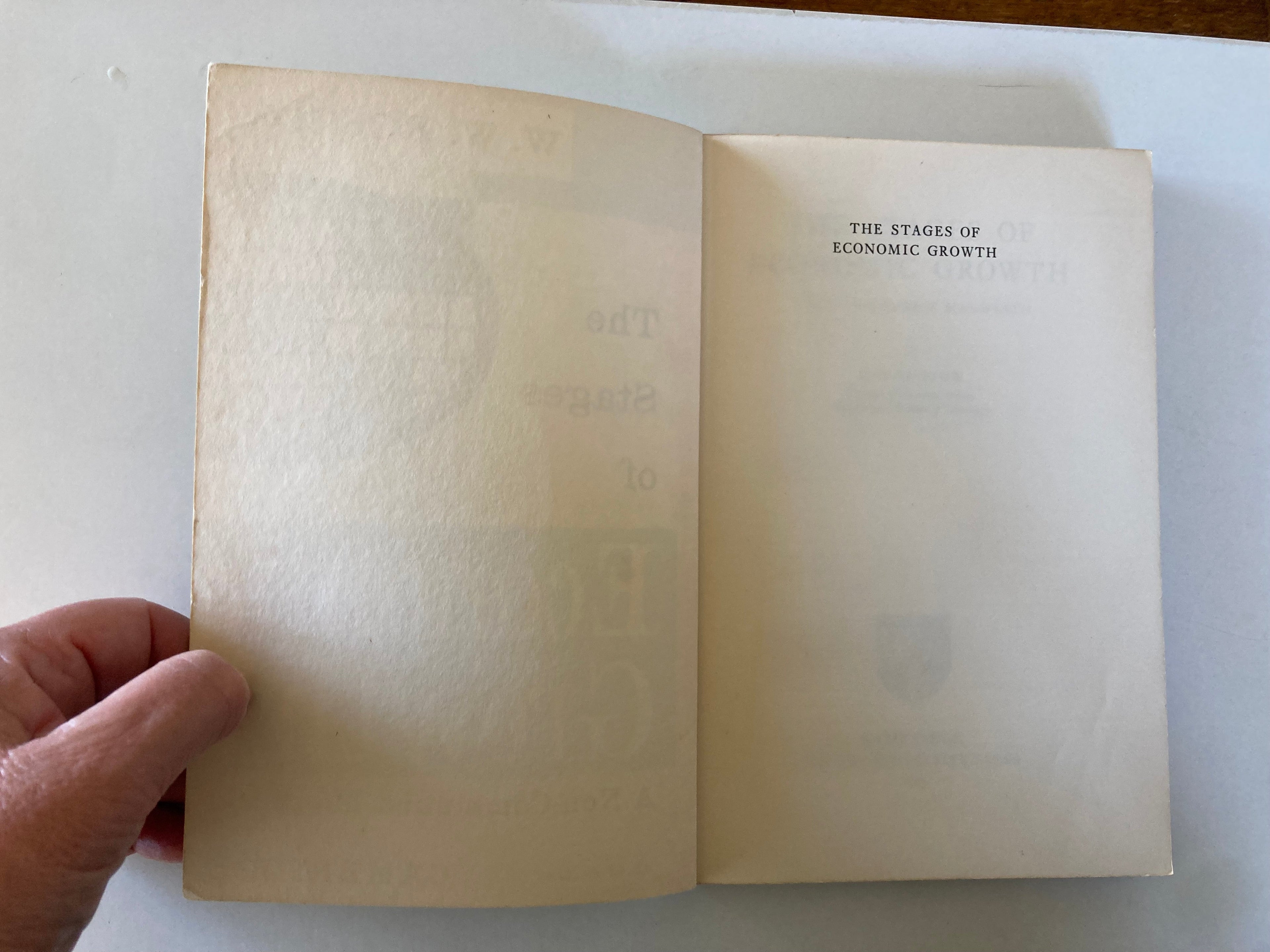 The Stages of Economic Growth a Non-Communist Manifesto W W Rostow Paperback Book from 1963