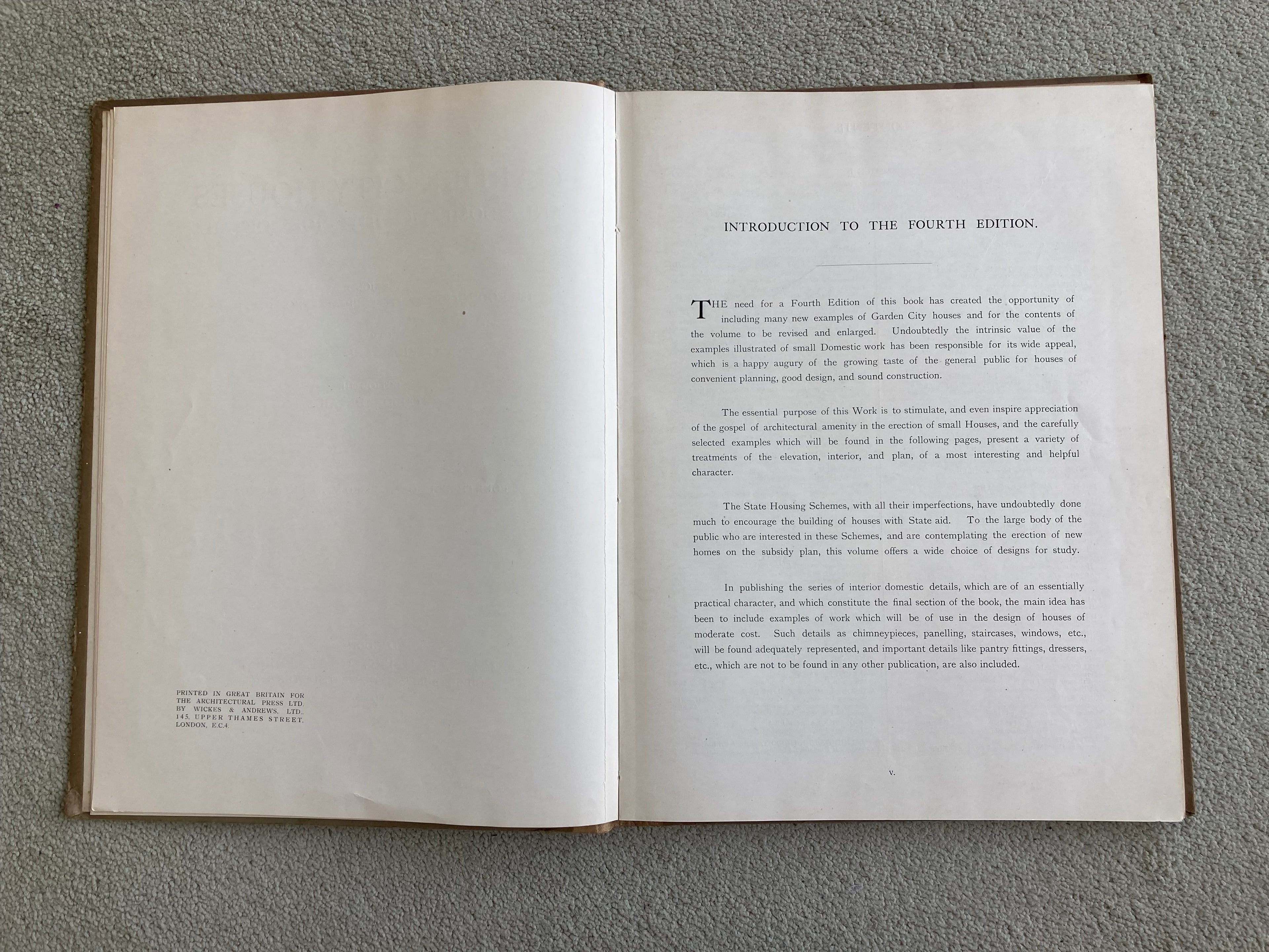 Garden City Houses and Domestic Interior Details Published by The Architectural Press