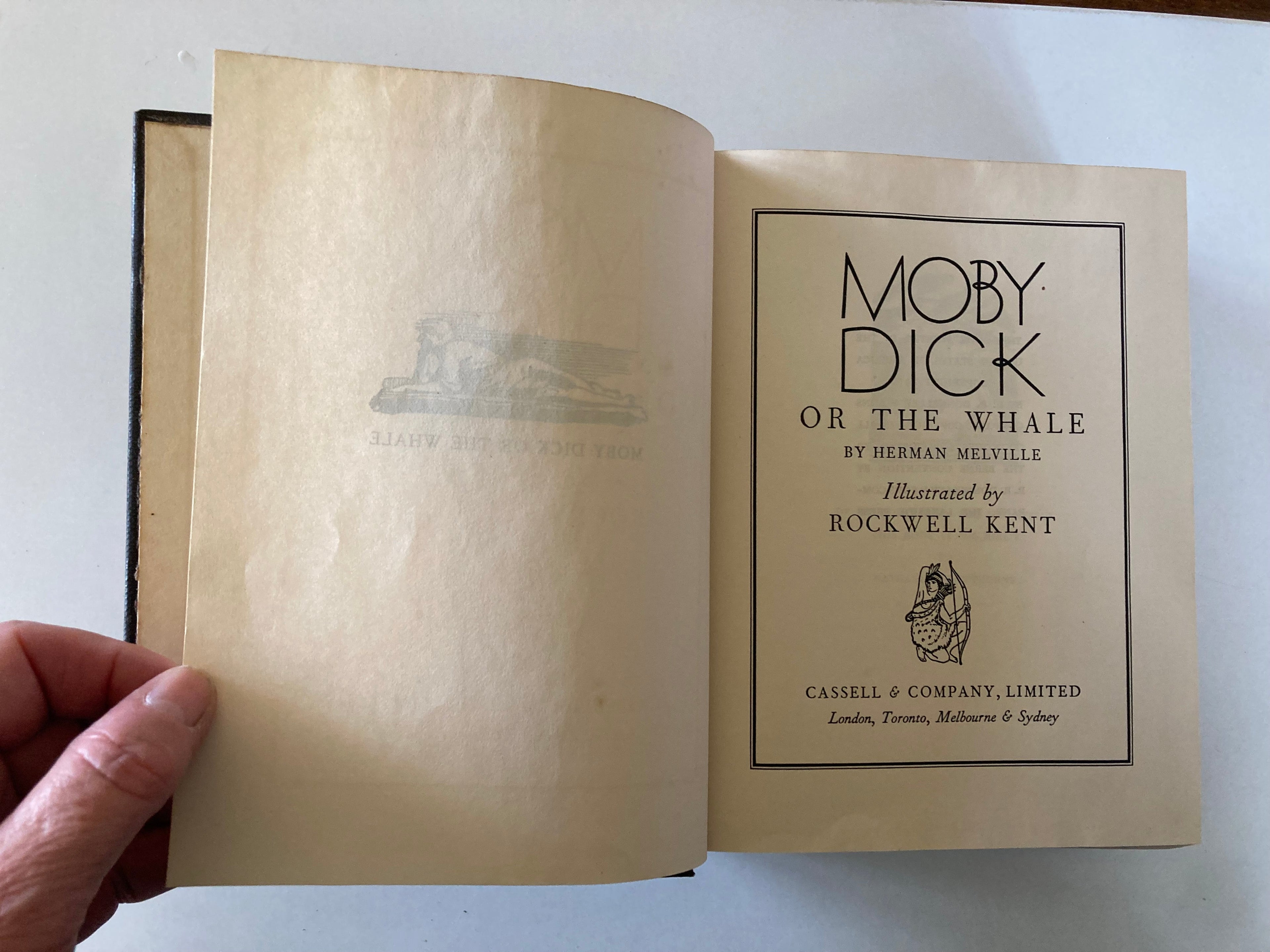 Moby Dick or the Whale by Herman Melville Illustrated by Rockwell Kent Cassell & Company First Edition 1930