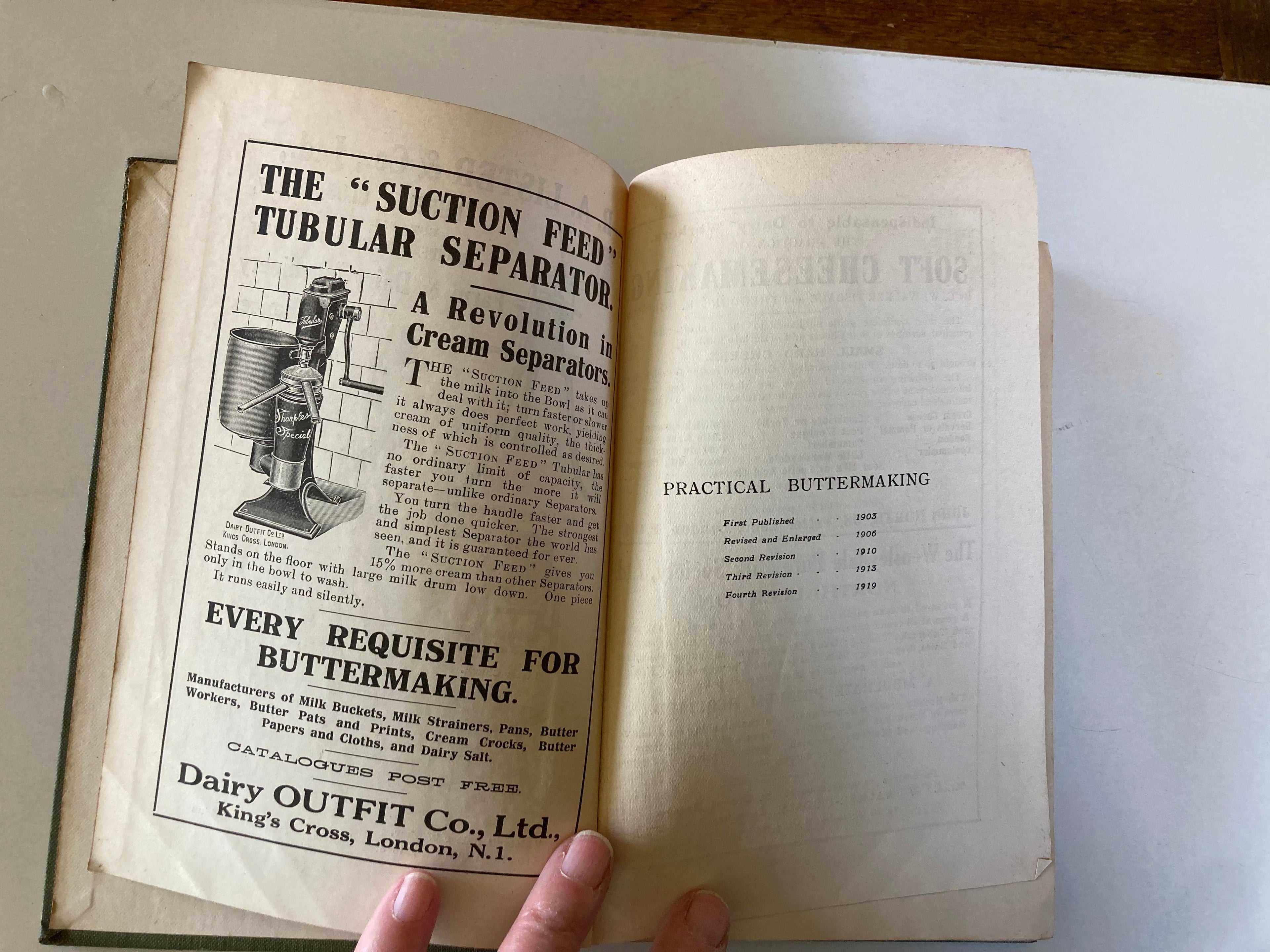 Practical Buttermaking by C W Walker-Tisdale 1919 Cloth Hardback Book