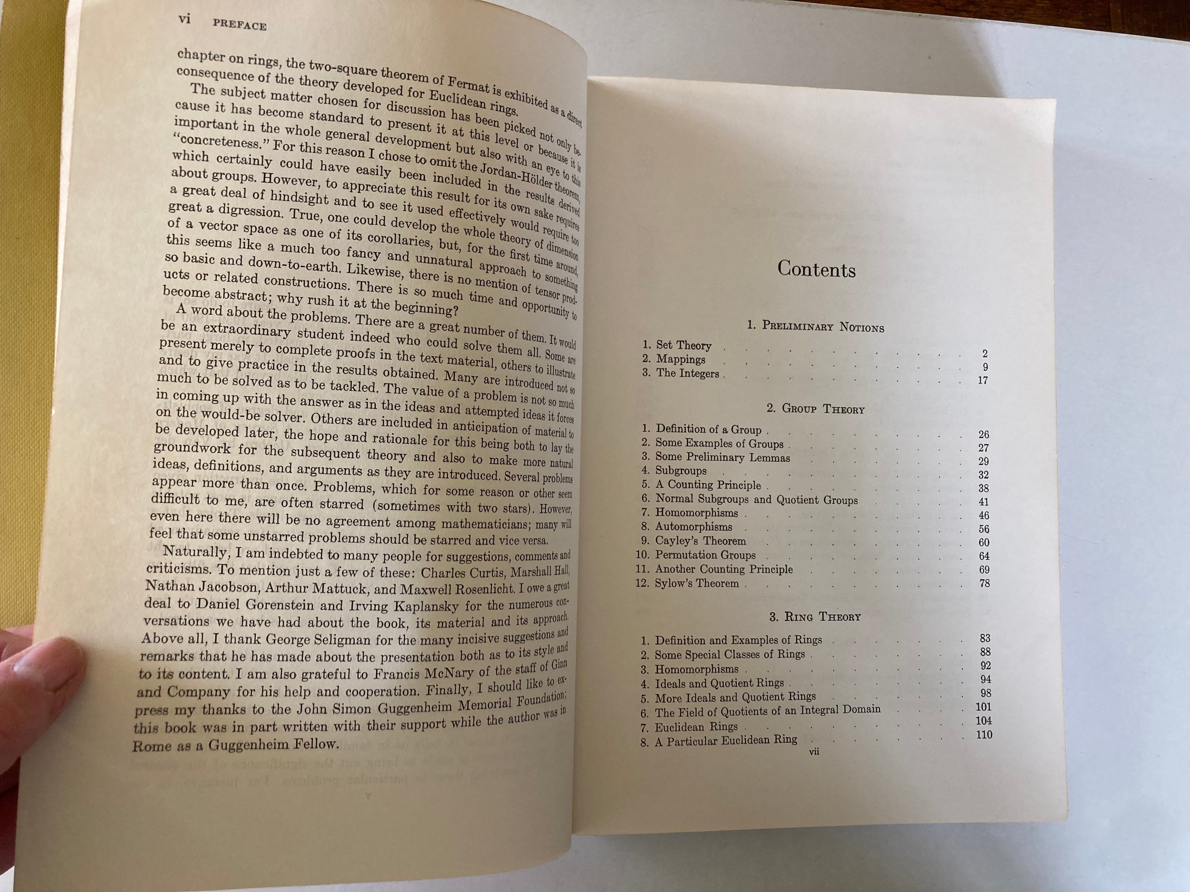 Topics in Algebra by I N Herstein First Edition Paperback from 1964