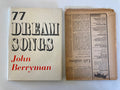 77 Dream Songs by John Berryman First Edition Book with Dustjacket from 1964 with Newspaper Cuttings