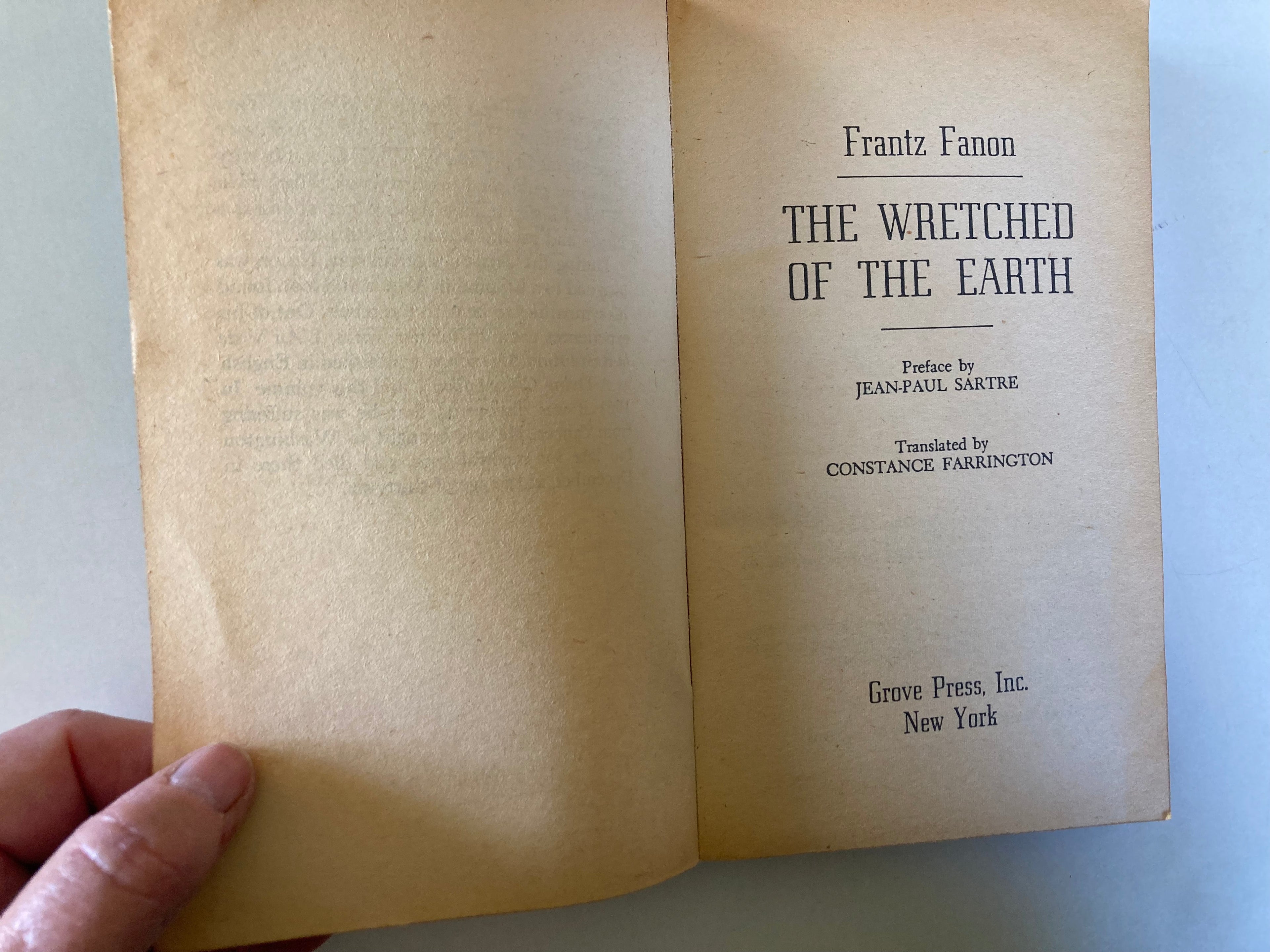 The Wretched of the Earth by Frantz Fanon 1968 Seventh Printing