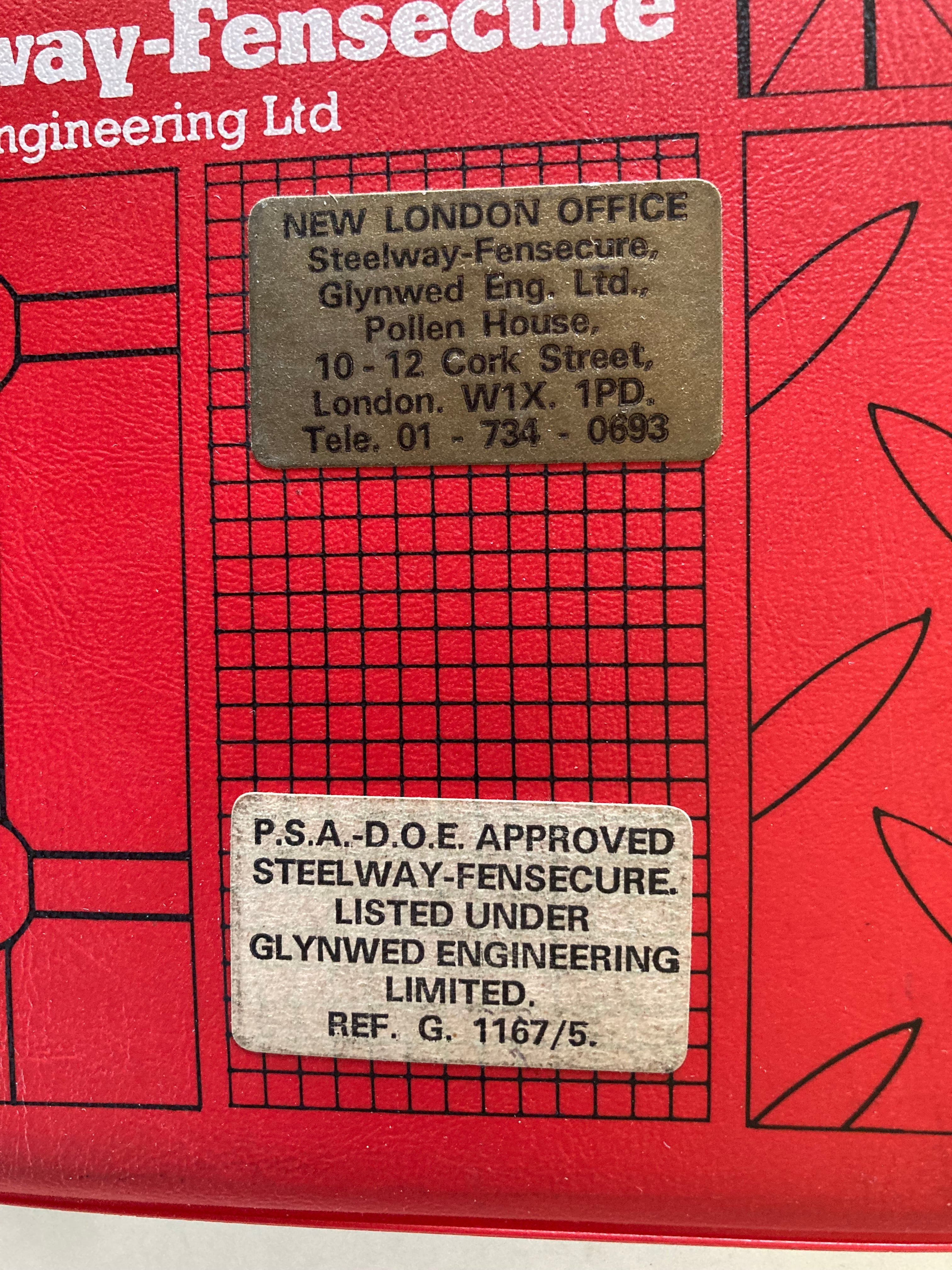 Steelway-Fensecure Glynwed Engineering Ltd Catalogue & Technical Guide from the 1980s
