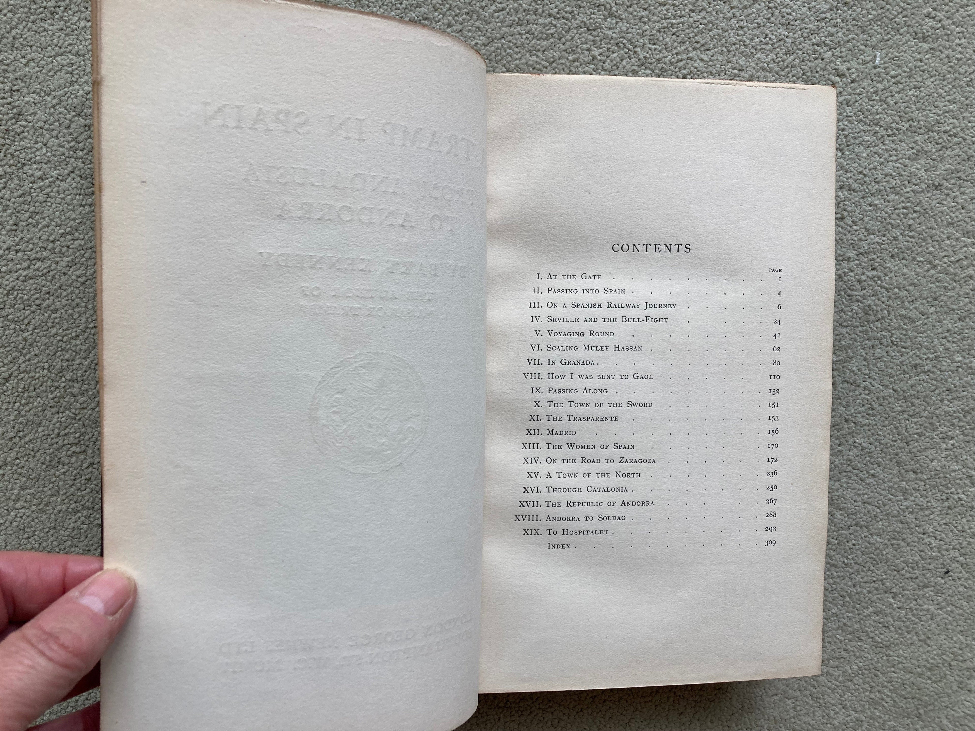 A Tramp in Spain From Andalusia to Andorra by Bart Kennedy Hardback Book from early 1900