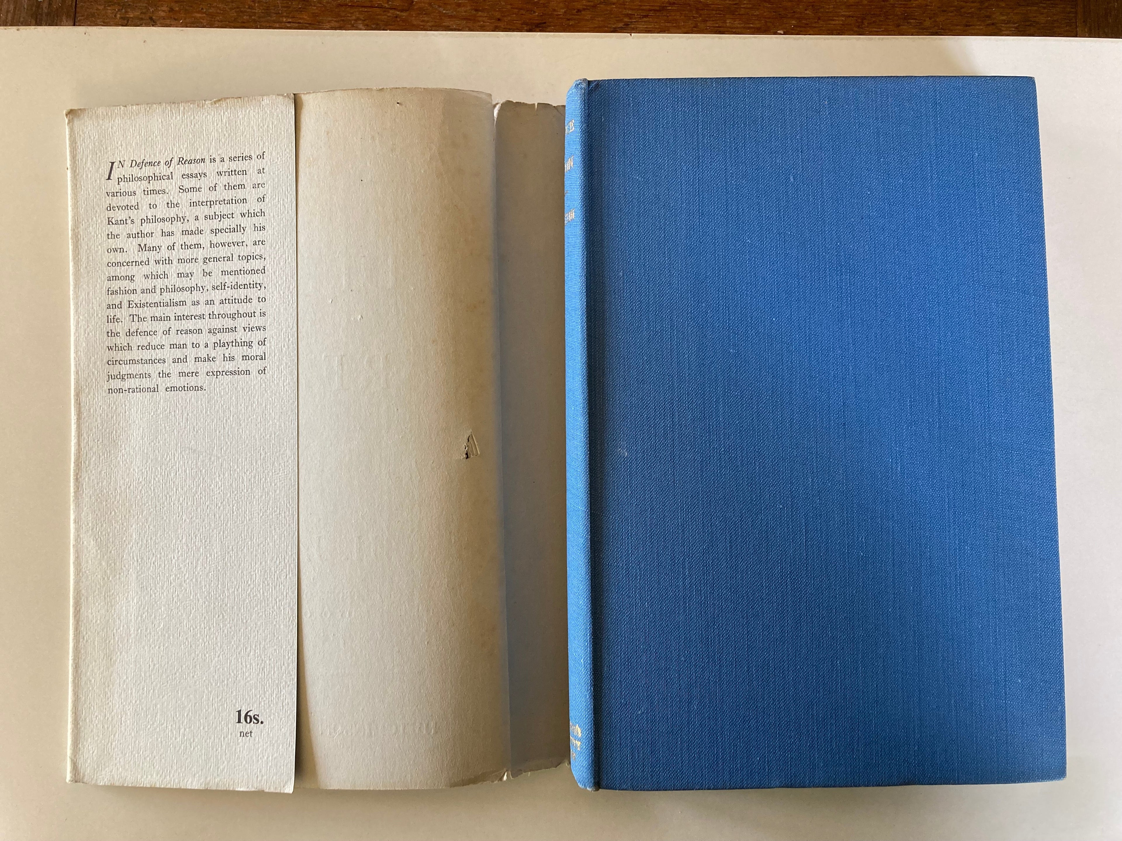 In Defence of Reason Senior Series H J Paton First Edition 1951