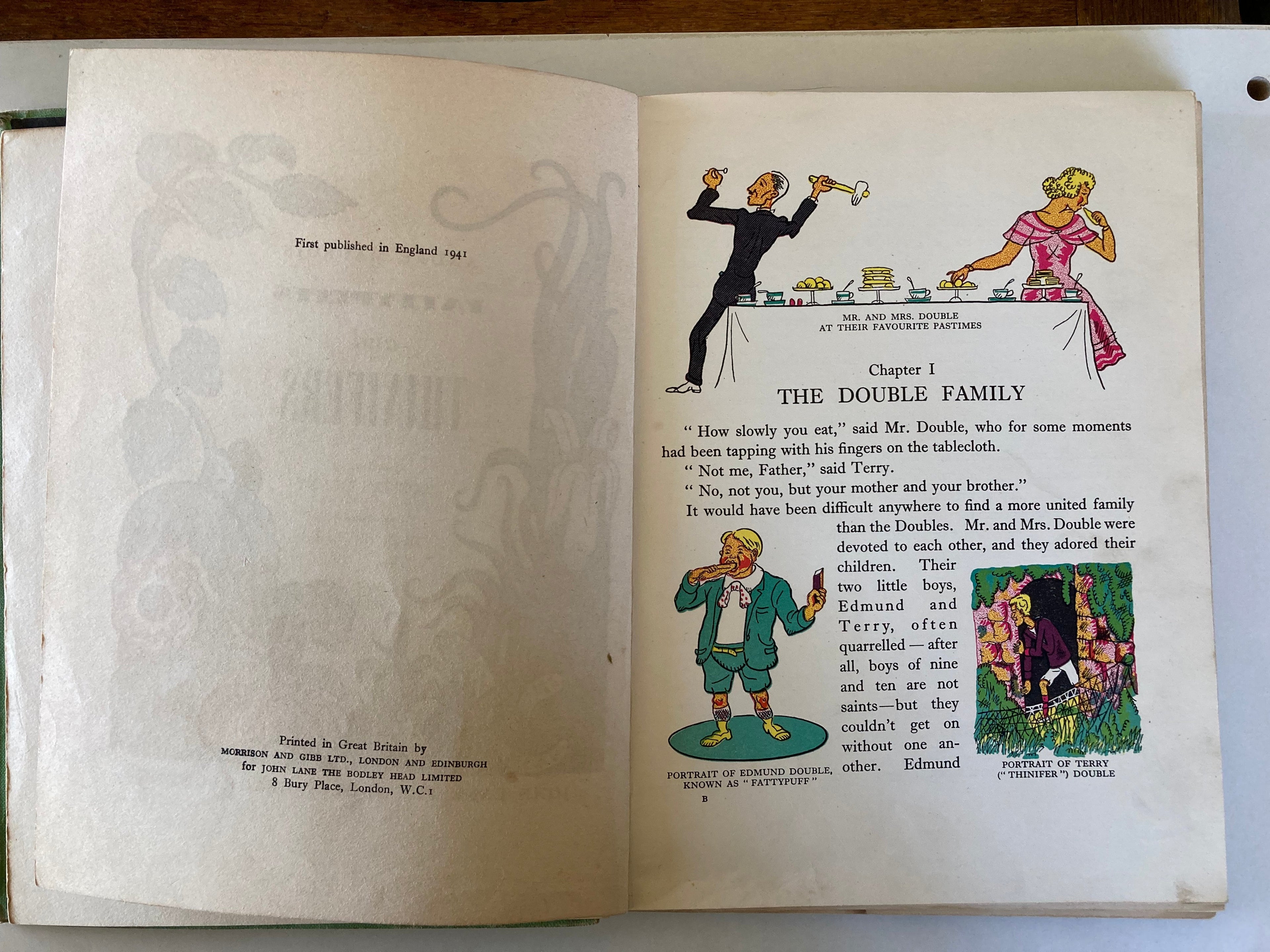Fattypuffs and Thinifers by Andre Maurois Translated by Norman Denny Illustrated by Jean Bruller First Edition 1941
