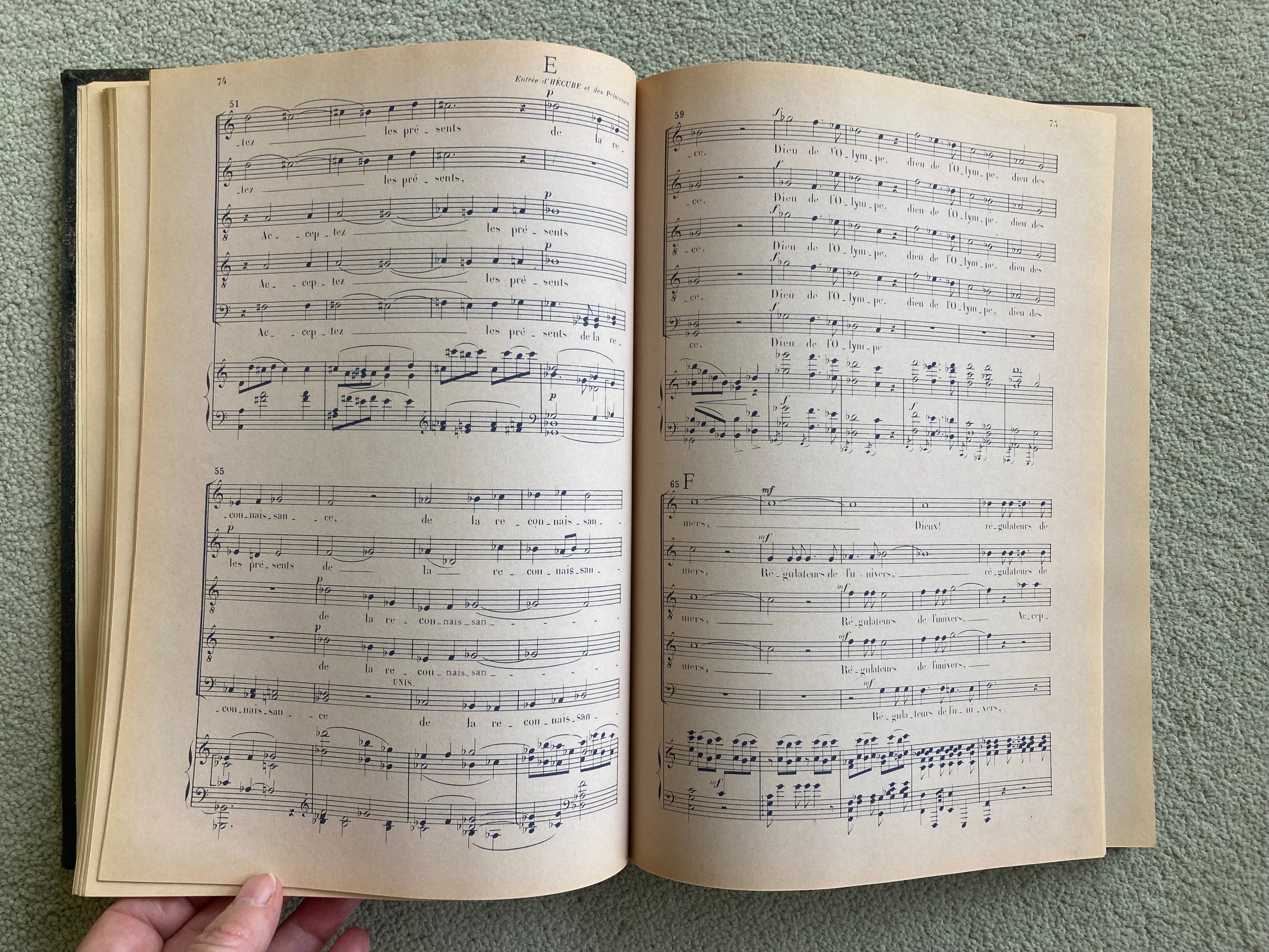 Music Vocal Score of Les Troyens Hector Berlioz Acts 1-5 in Two Volumes with Property of The Royal Opera House Stamp Barenreiter Kassell BA5442e