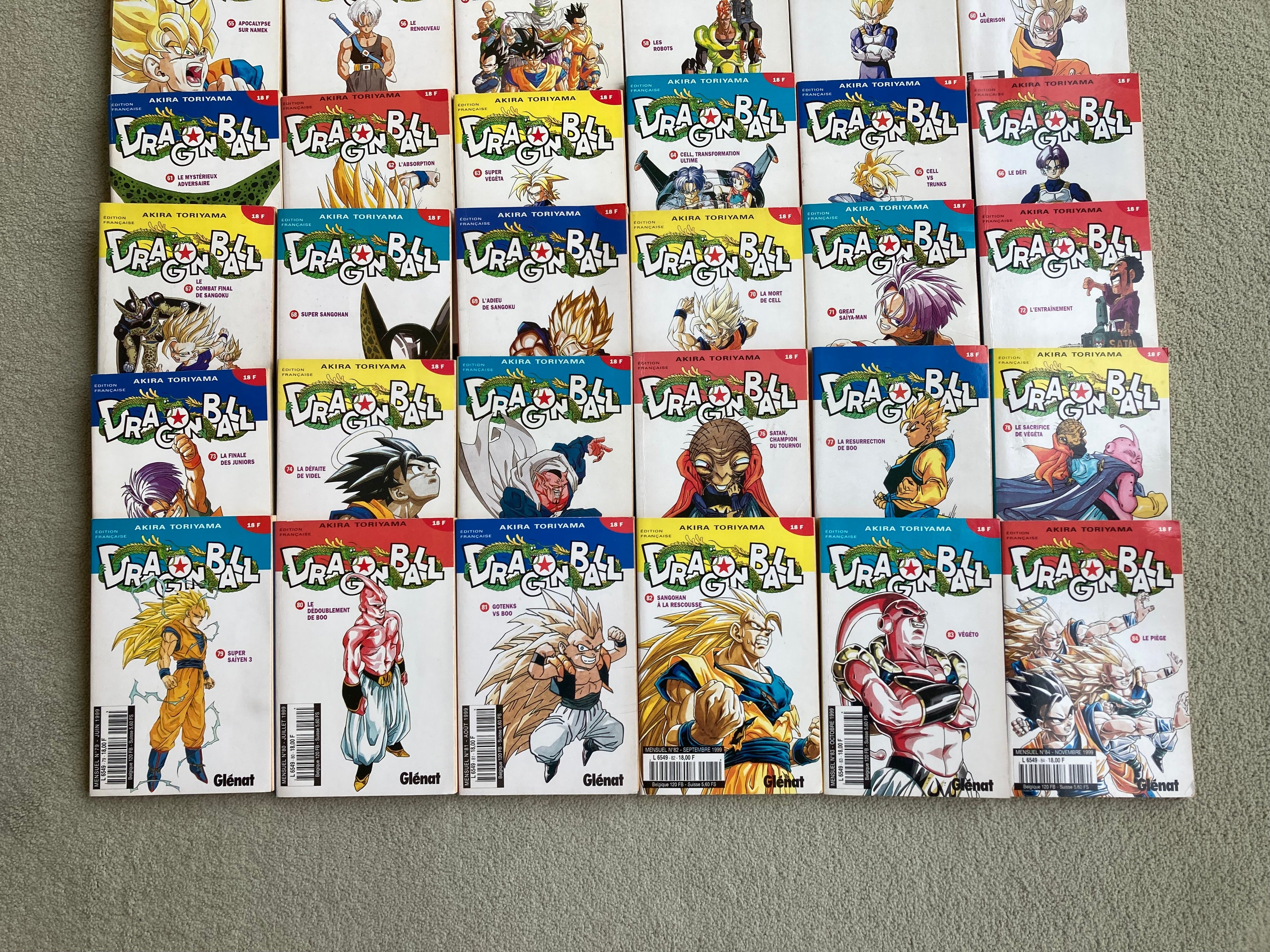 42 Volumes of Akira Toriyama Dragon Ball Graphic Novels in French Francaise  Nos 43-84 Glenat 1996-