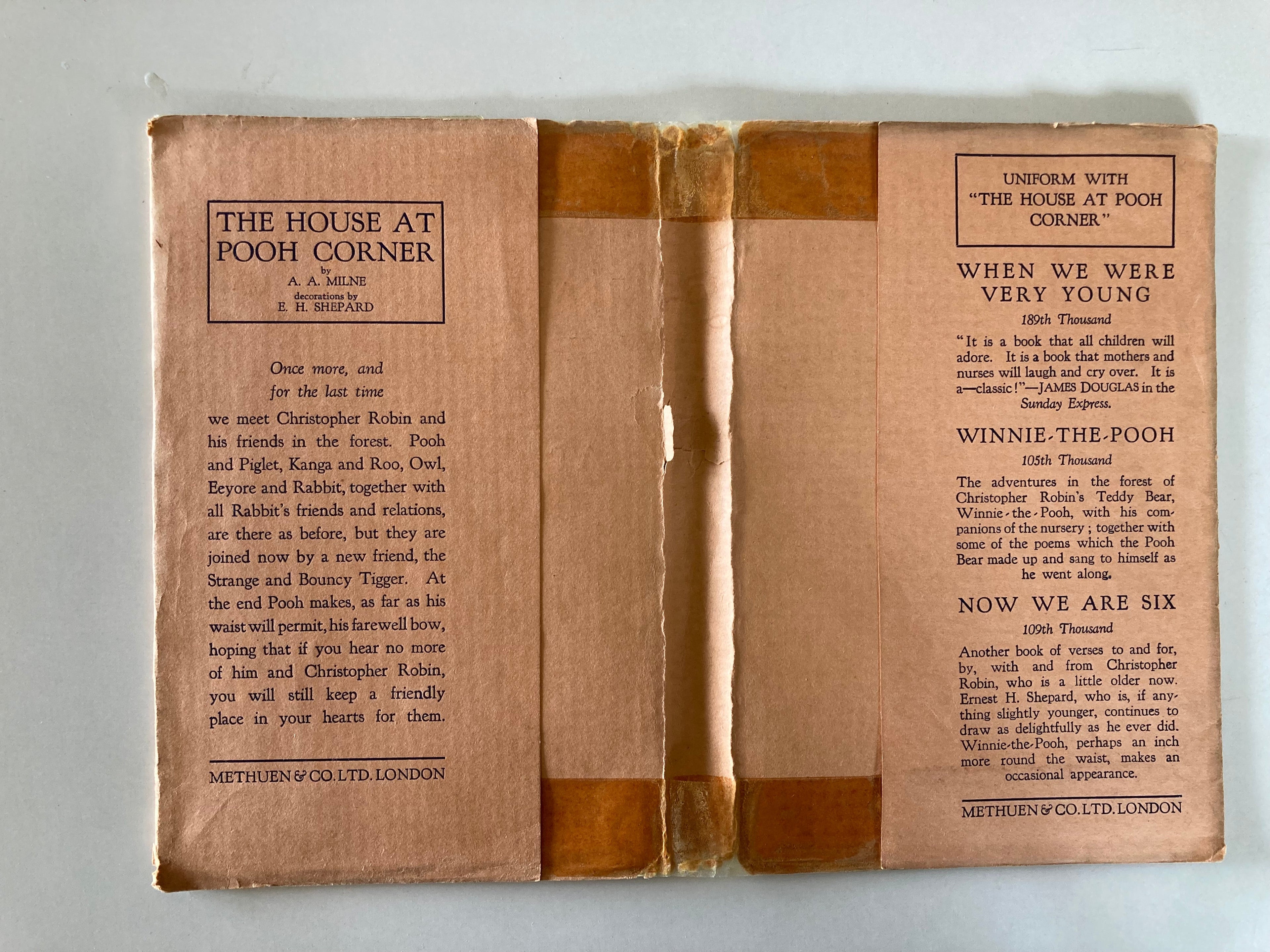 The House at Pooh Corner by A A Milne with Decorations by Ernest H Shepard First Edition 1928