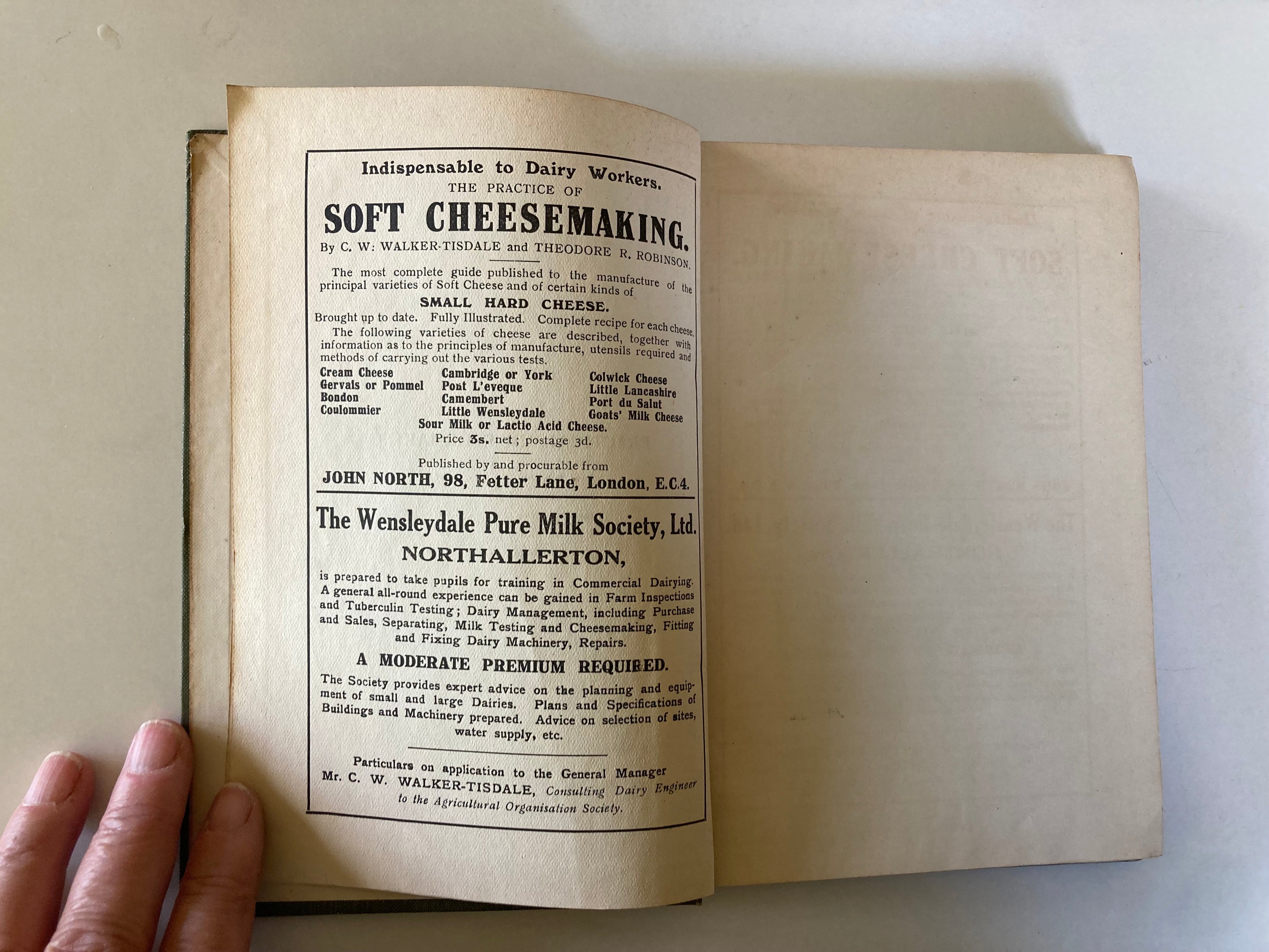 Practical Buttermaking by C W Walker-Tisdale 1919 Cloth Hardback Book