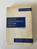 Finite-Dimensional Vector Spaces Second Edition 1958 Paul R Halmos Mathematics