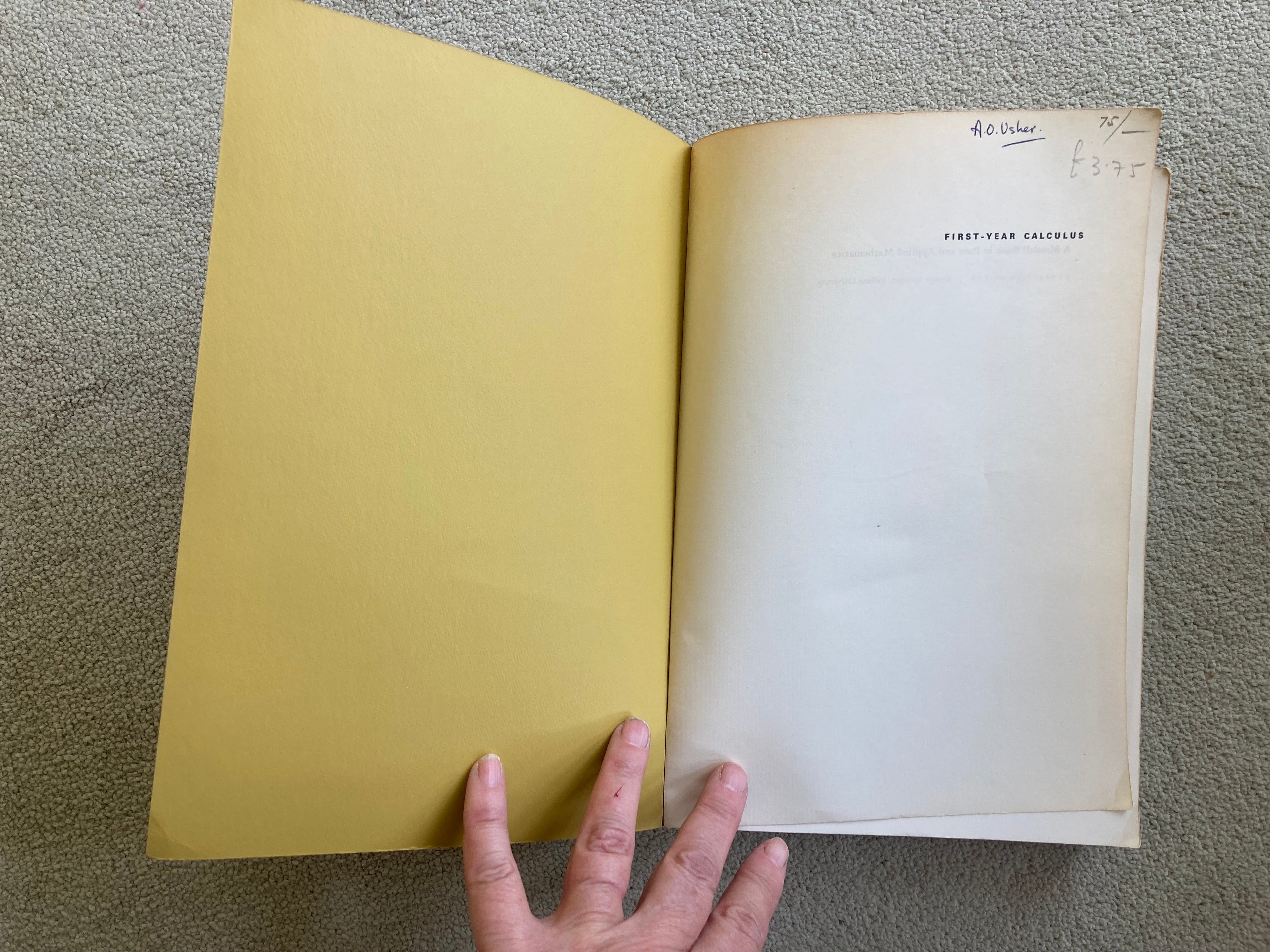 First Year Calculus by Einar Hille and Saturnino Salas published by Blaisdell Publishing in 1968