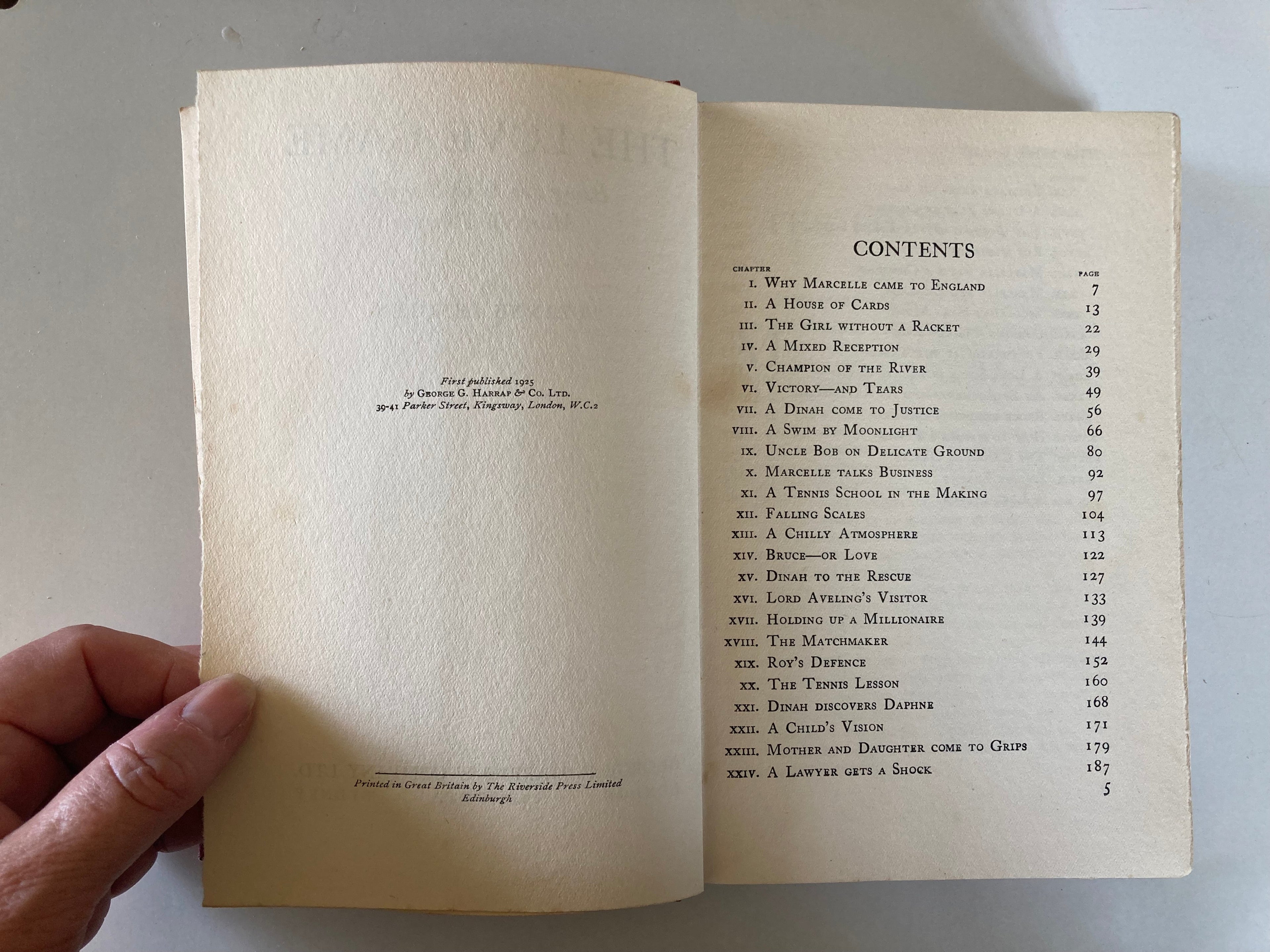 The Love Game by Suzanne Lenglen Being the Life Story of Marcelle Penrose First Edition Book from 1925 RARE