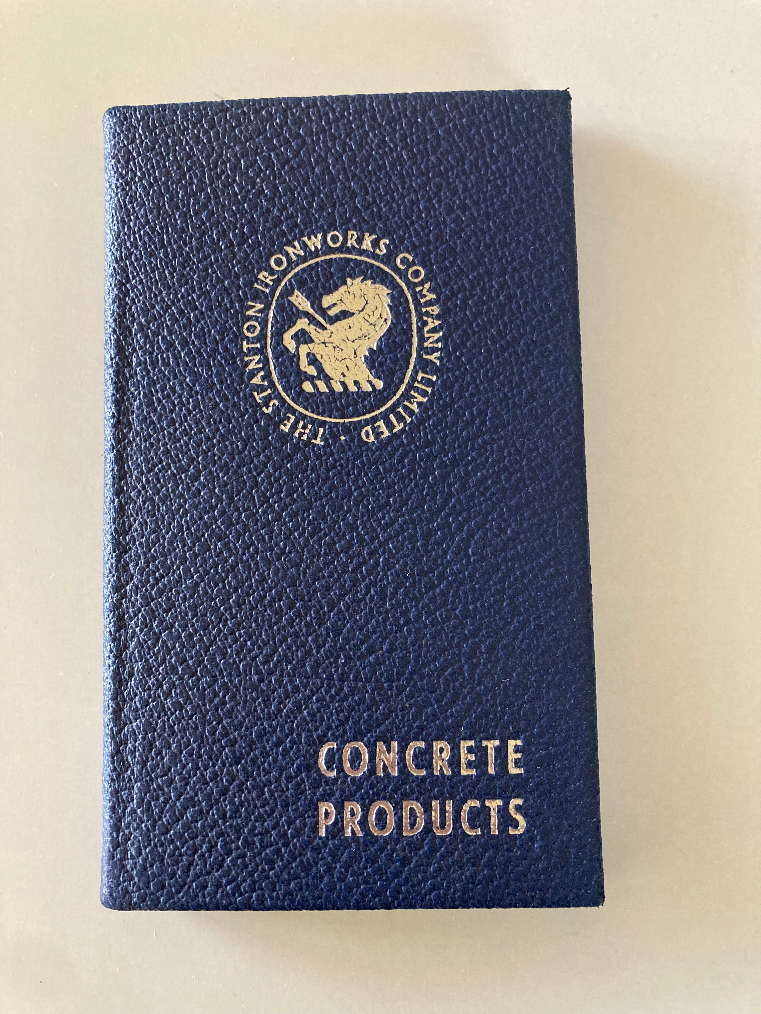 The Stanton Ironworks Company Limited Nottingham Concrete Products Book 1955