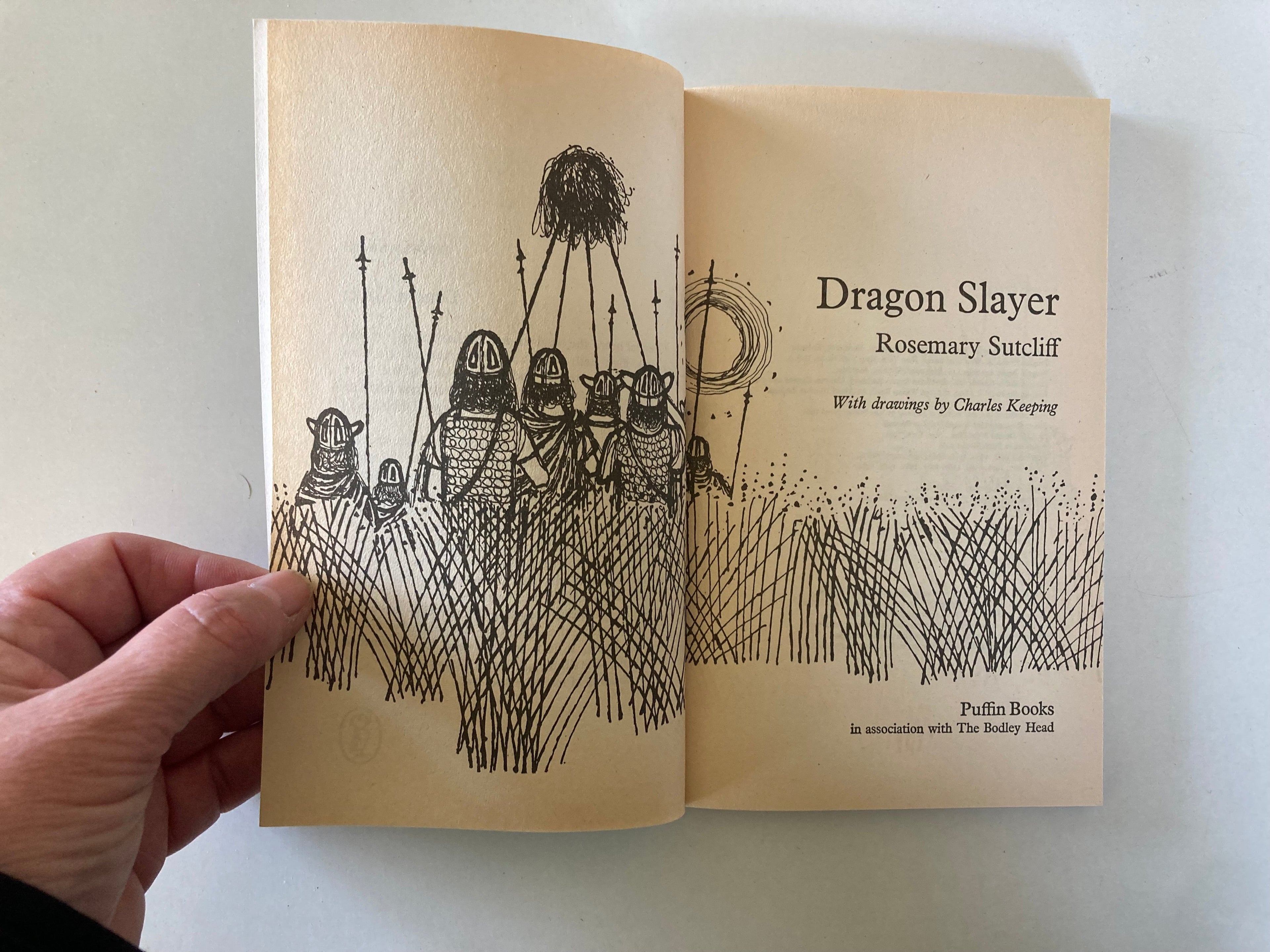 Dragon Slayer The Story of Beowulf by Rosemary Sutcliff with Illustrations by Charles Keeping 1984 Paperback