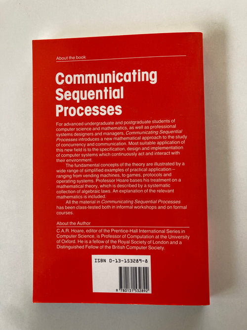 Communicating Sequential Processes C A R Hoare Prentice-Hall International Series in Computer Science