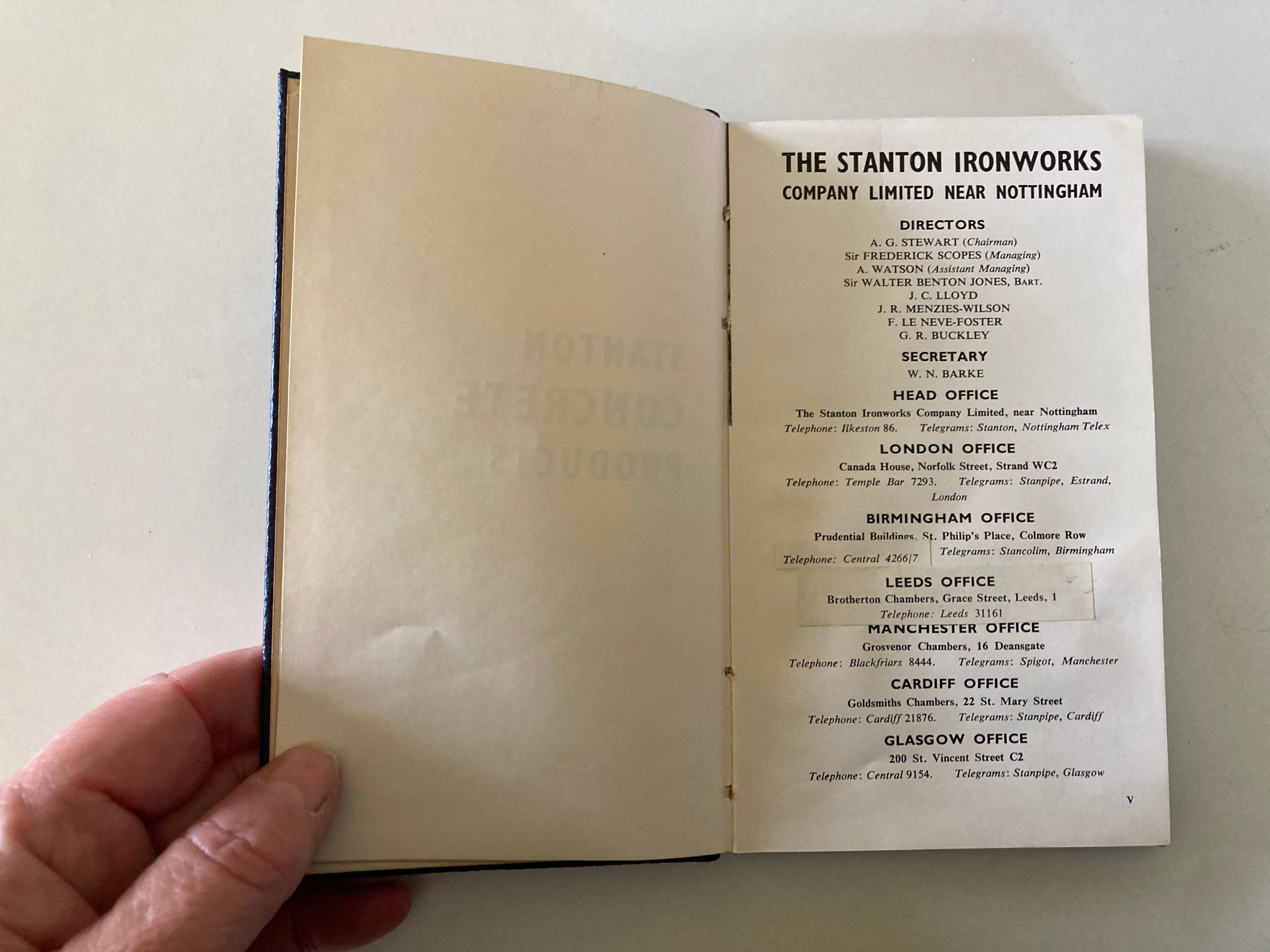 The Stanton Ironworks Company Limited Nottingham Concrete Products Book 1955