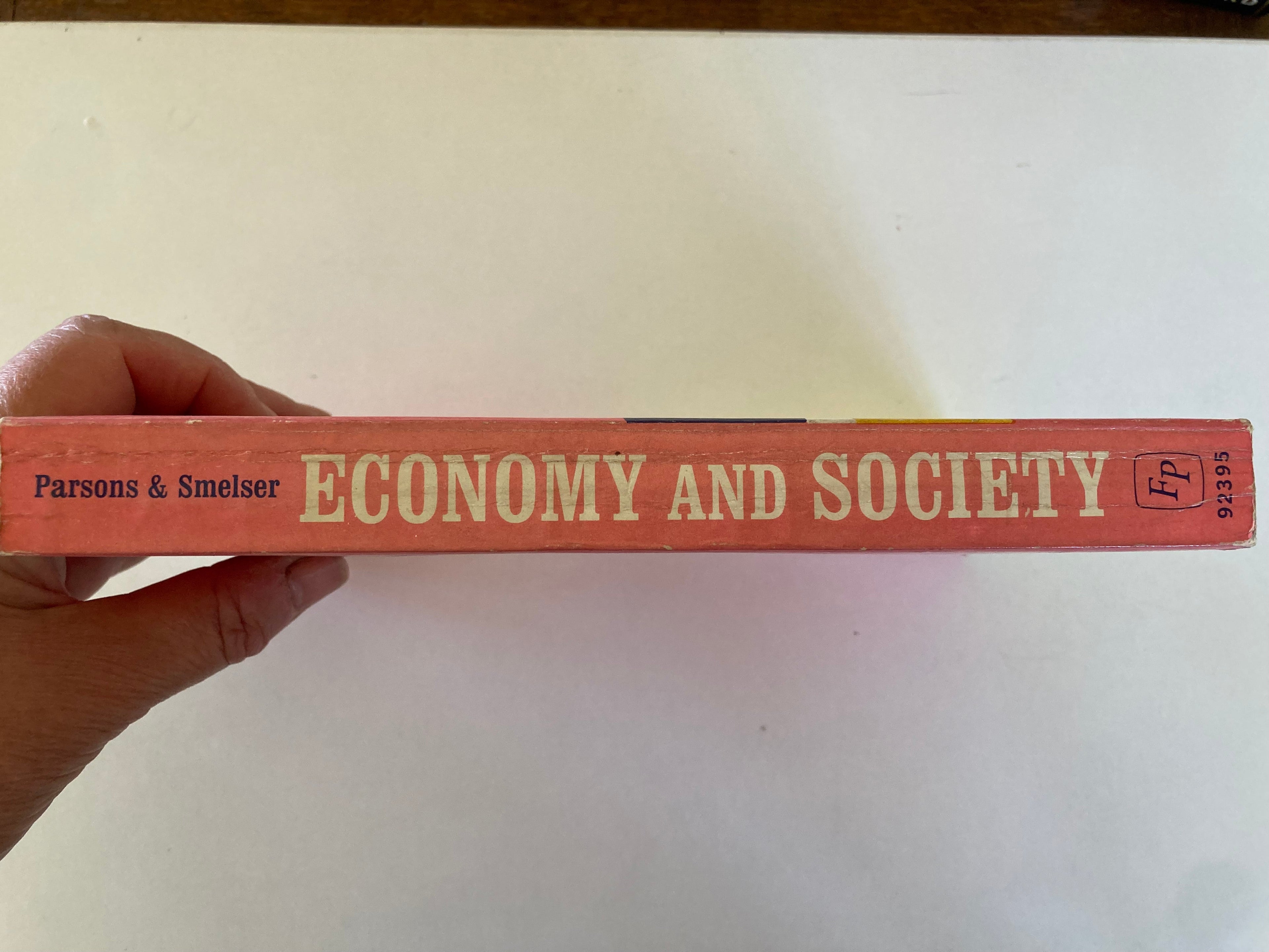 Economy and Society Talcott Parsons & Neil Smelser A Free Press Paperback 1965