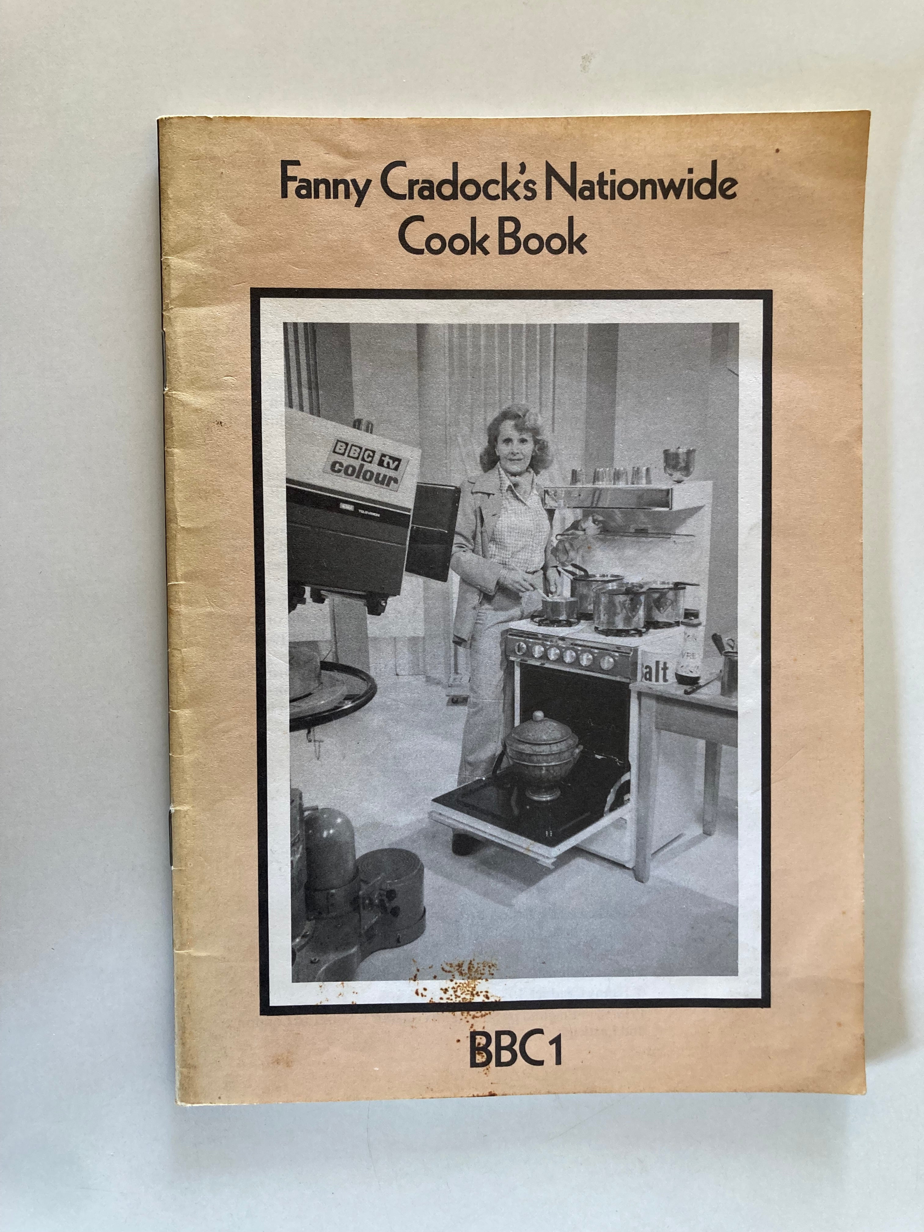 Fanny Craddock's Nationwide Cook Book BBC1 First Edition 1972 Booklet