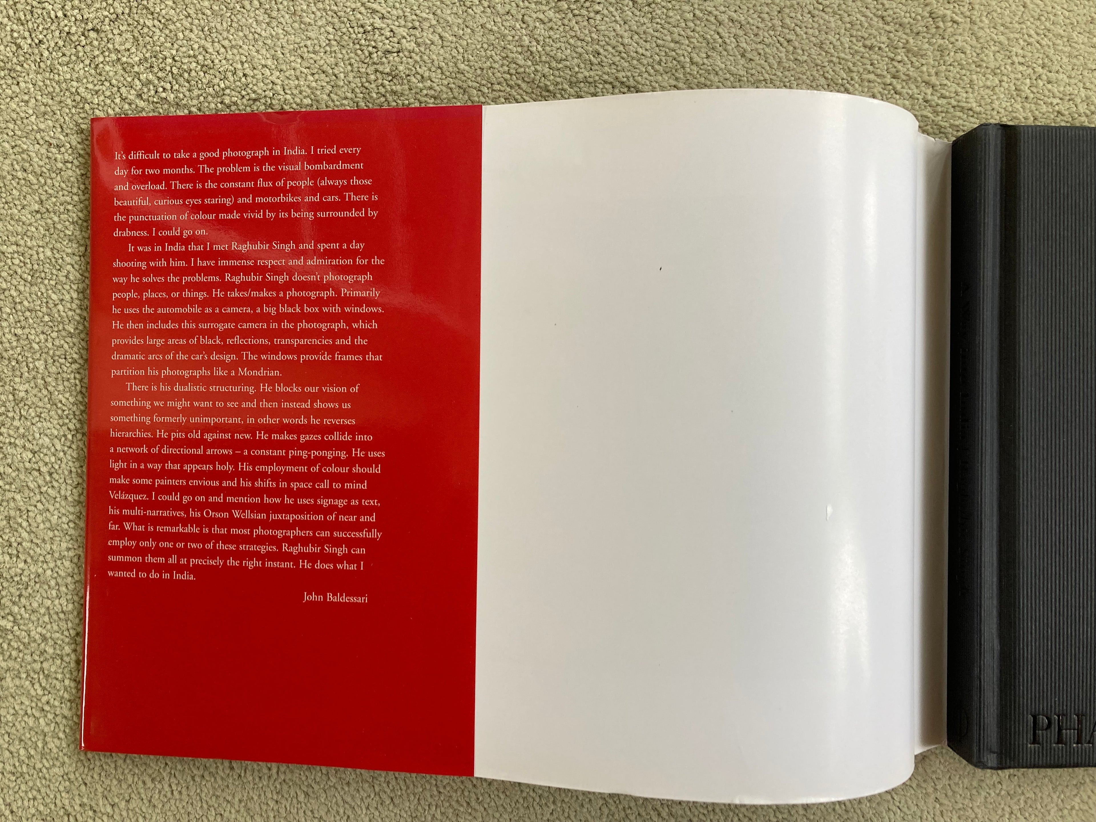 A Way into India by Raghubir Singh Published by Phaidon in 2002 First Edition