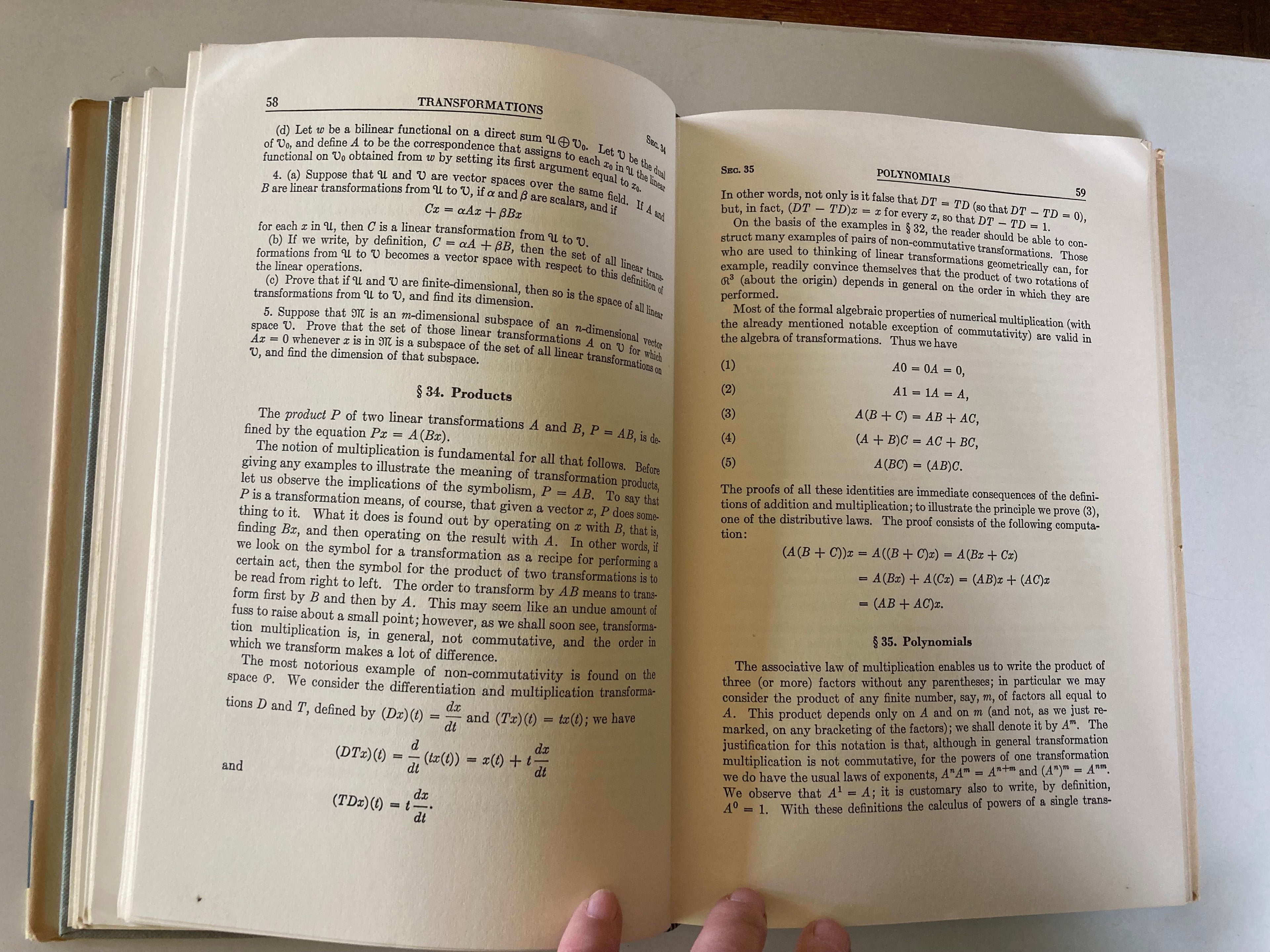 Finite-Dimensional Vector Spaces Second Edition 1958 Paul R Halmos Mathematics