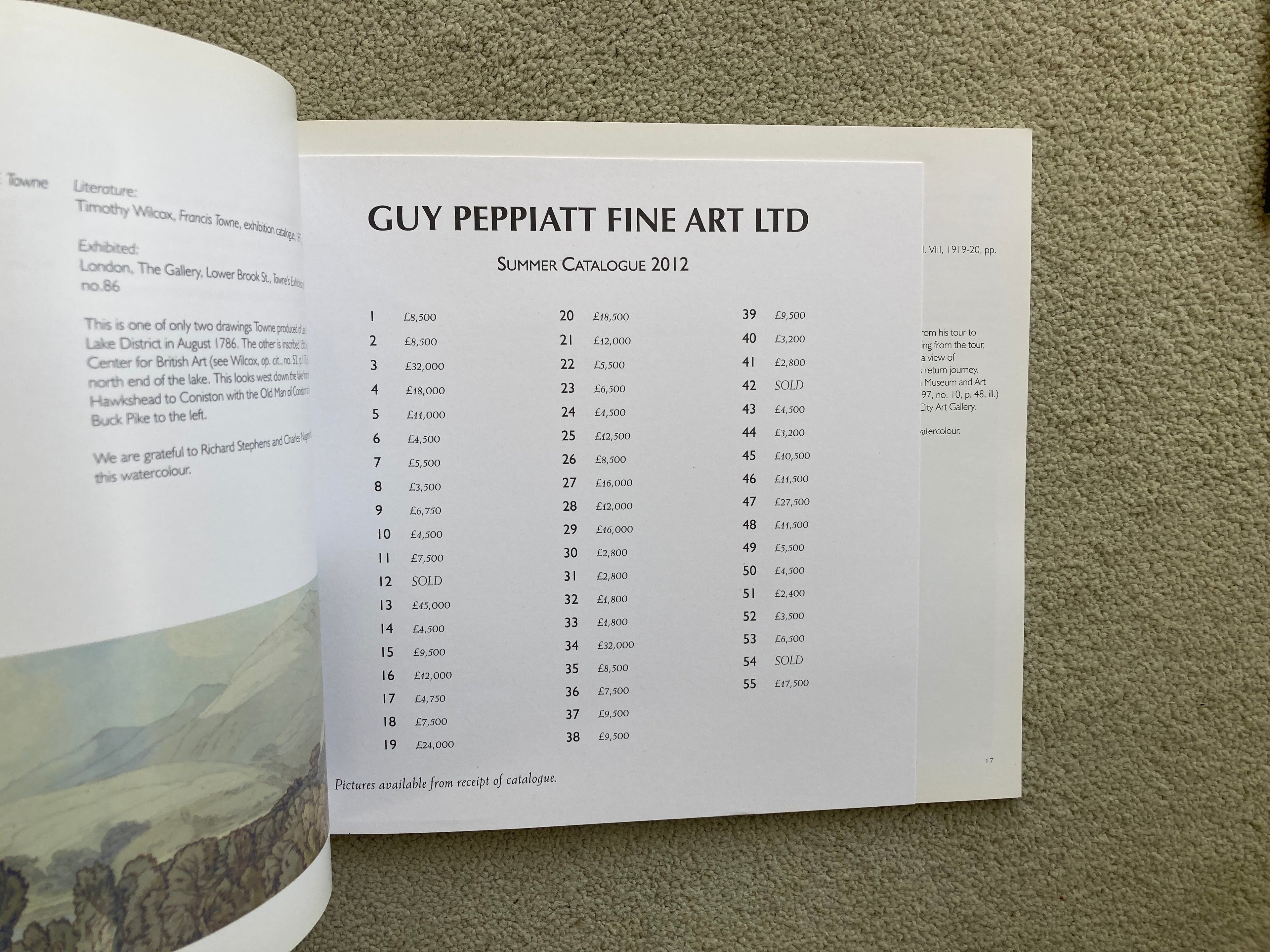 British Drawings and Watercolours 2012 and 2013 Guy Peppiatt Fine Art  Summer Catalogues