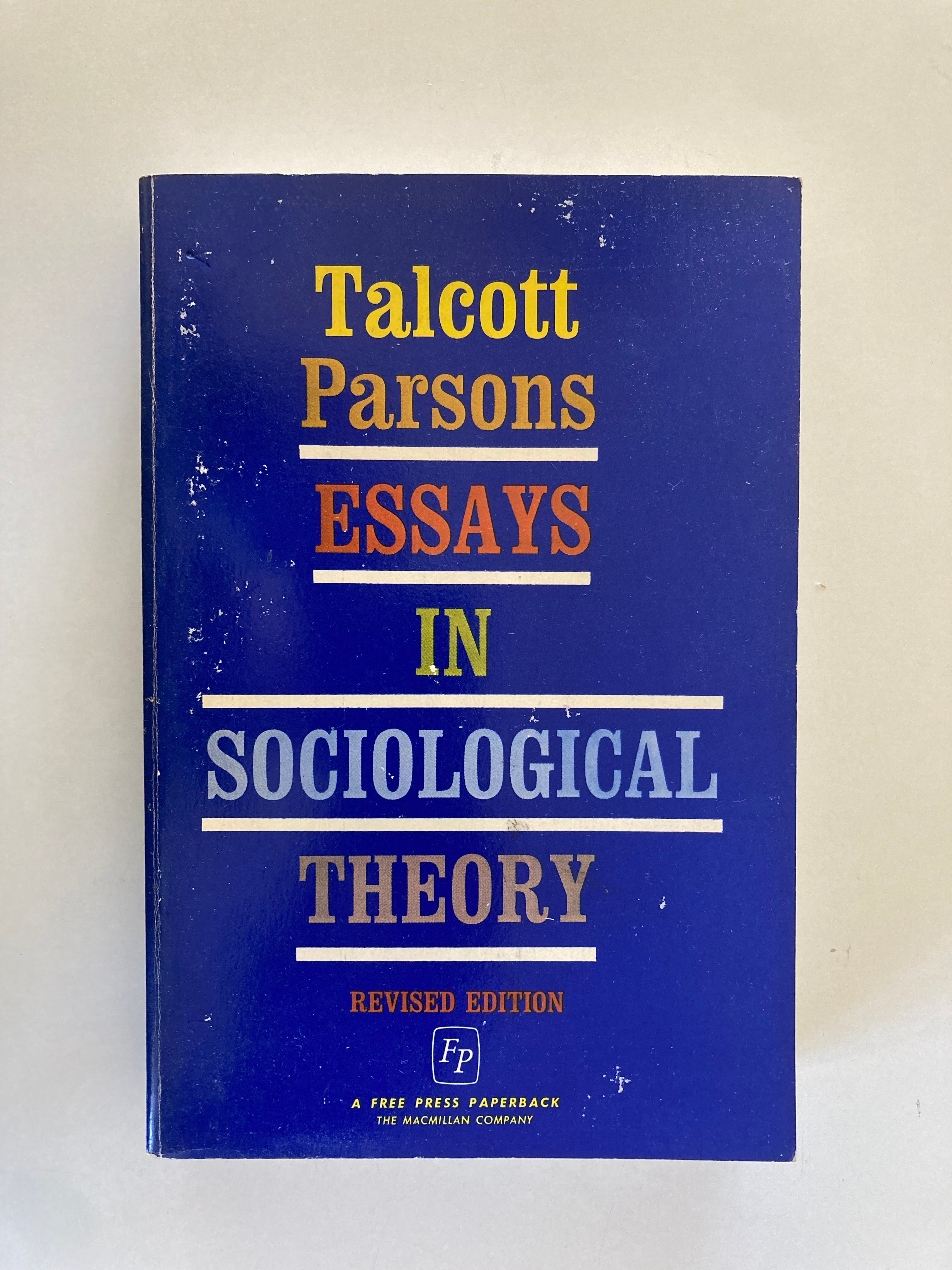 Talcott Parsons Essays in Sociological Theory Free Press Paperback Book from 1967