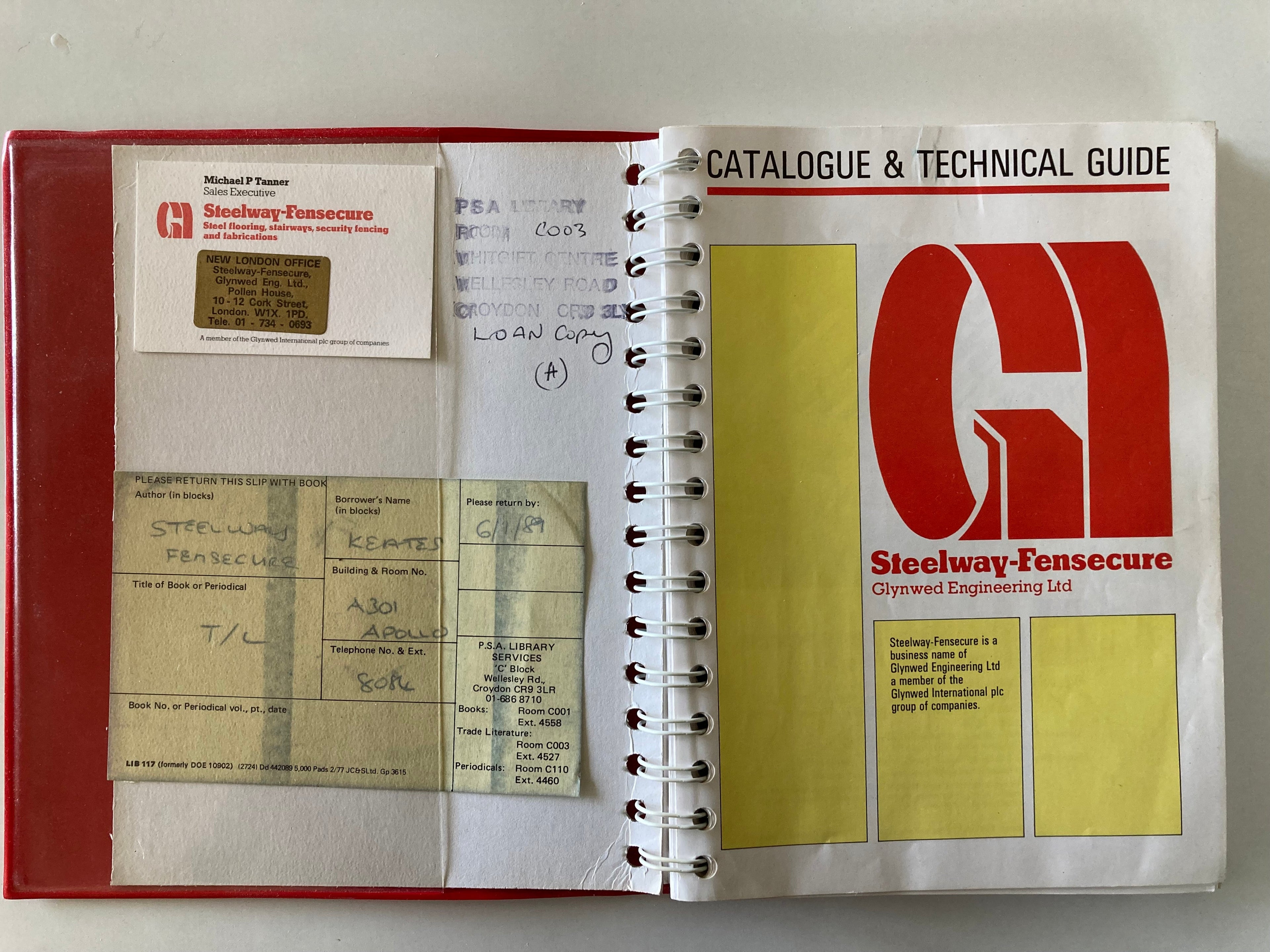 Steelway-Fensecure Glynwed Engineering Ltd Catalogue & Technical Guide from the 1980s