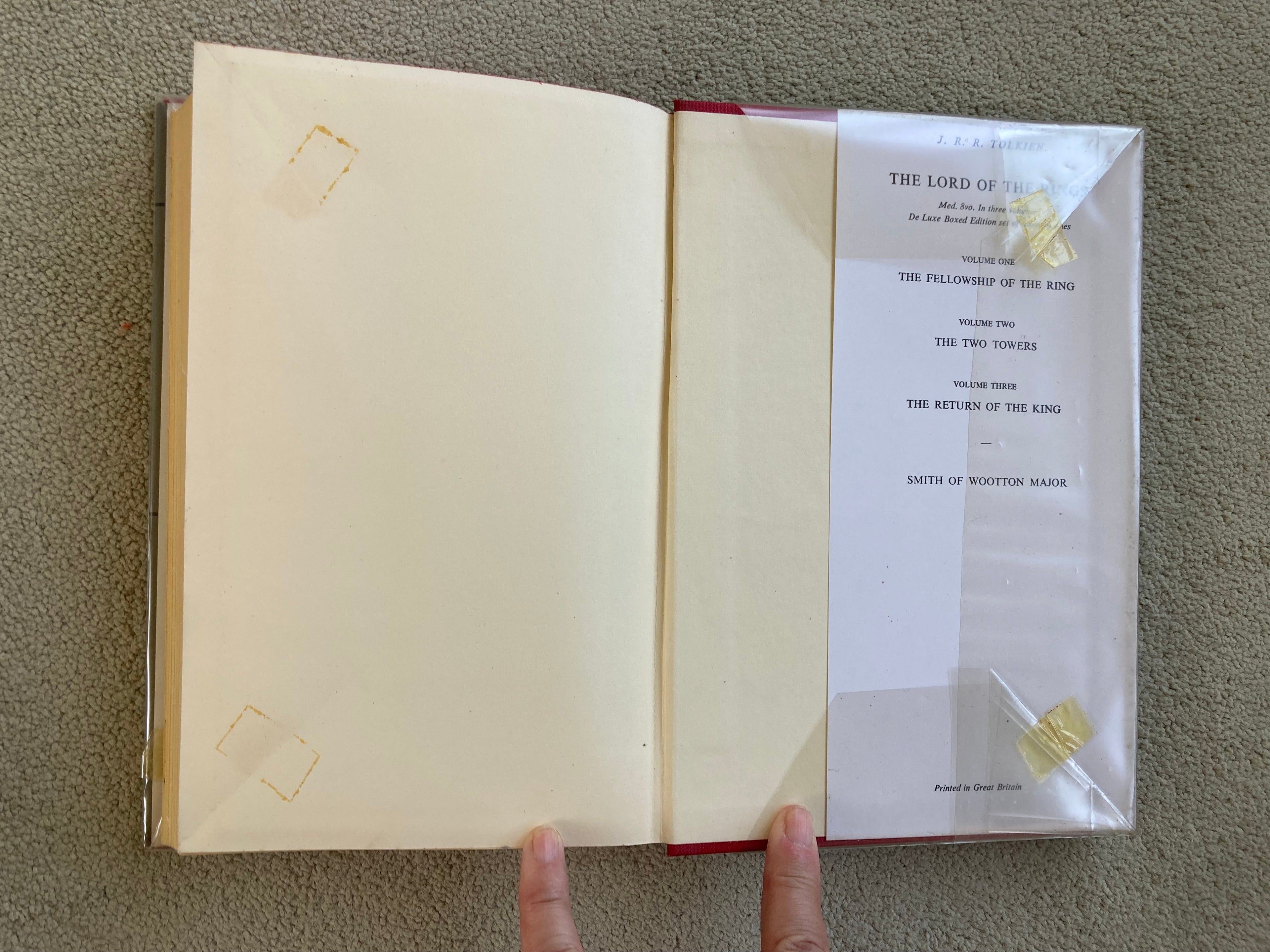 Lord of the Rings Three Book Collection J R R Tolkien George Allen & Unwin Second Edition Fifth/Sixth Impression 1970/1971