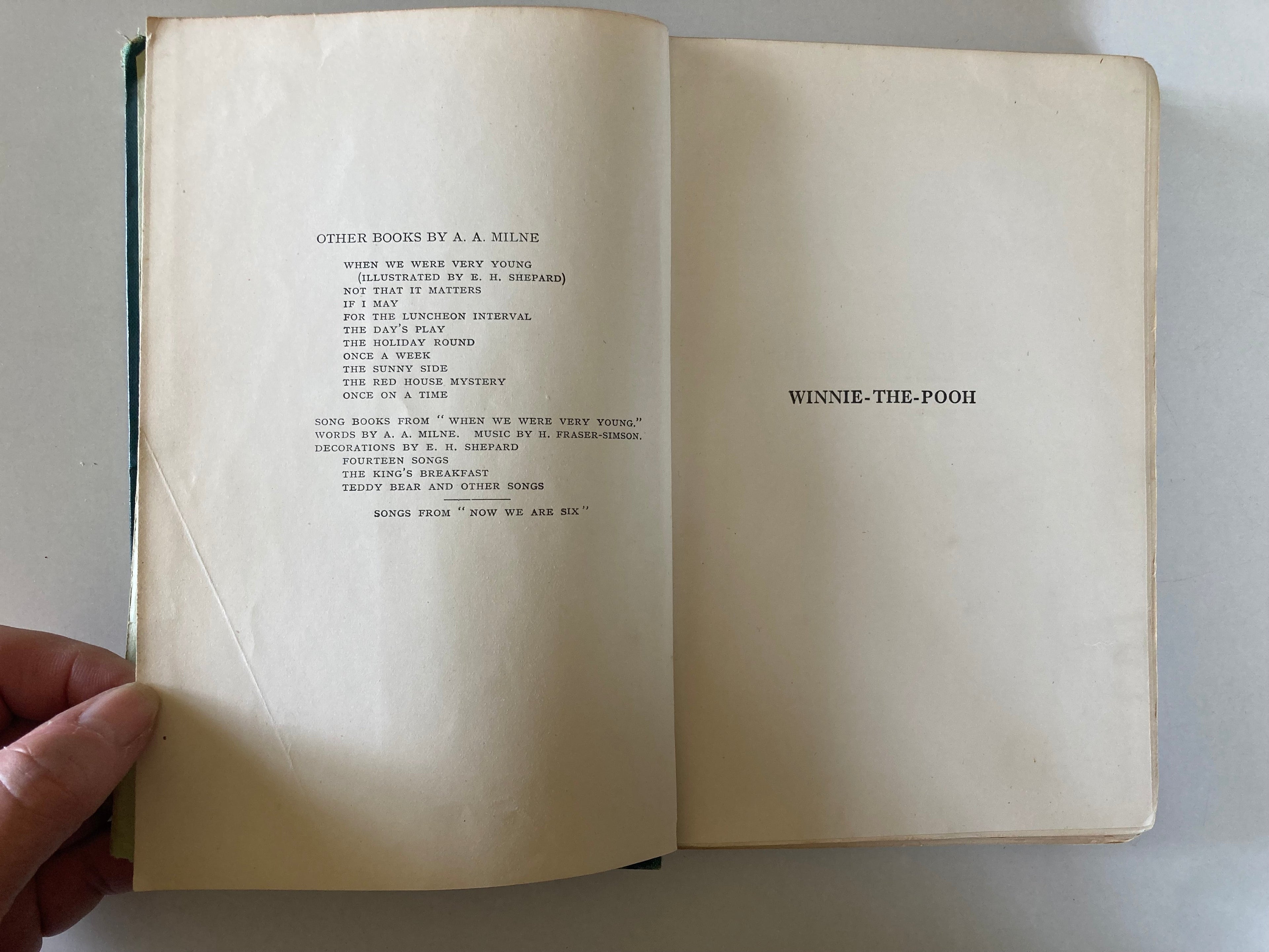 Winnie the Pooh by A A Milne with Decorations by Ernest H Shepard Fifth Edition 1927