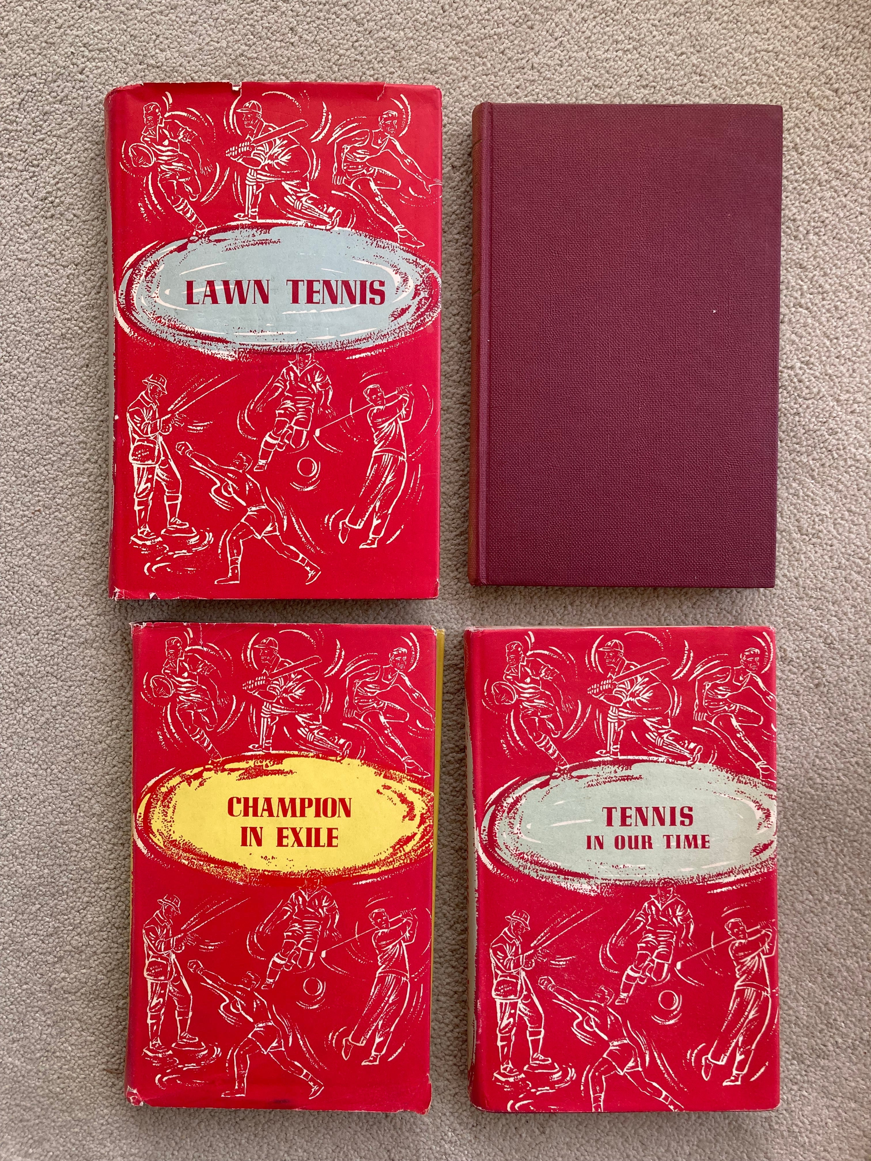 4 The Sportsmans Book Club Tennis Books by Susan Noel J G Smyth Lew Hoad and Jaroslav Drobny Wimbledon Champions