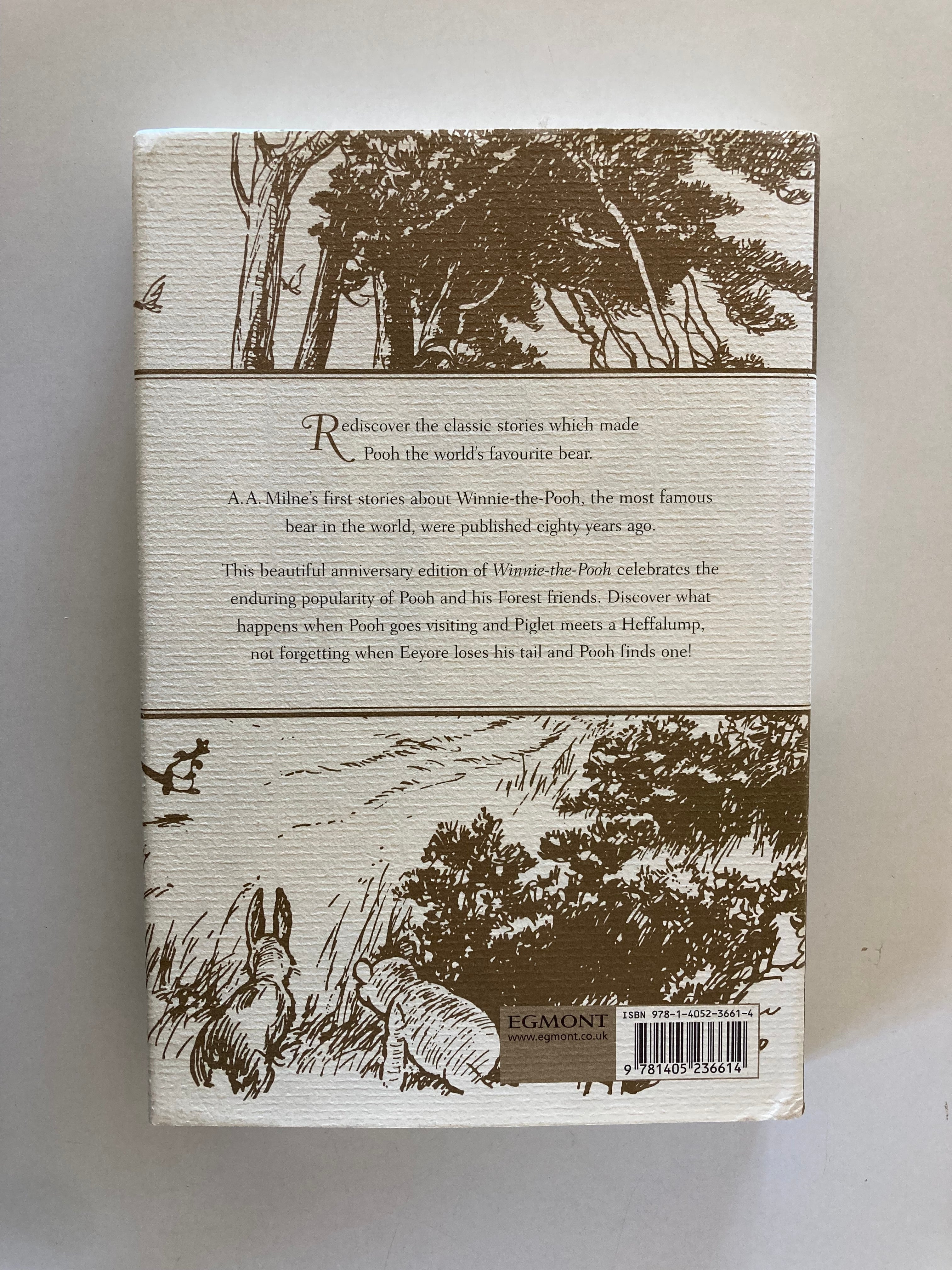 Winnie the Pooh A A Milne with Decorations by E H Shepard 80th Anniversary Edition with Swarovki Purchase Slip