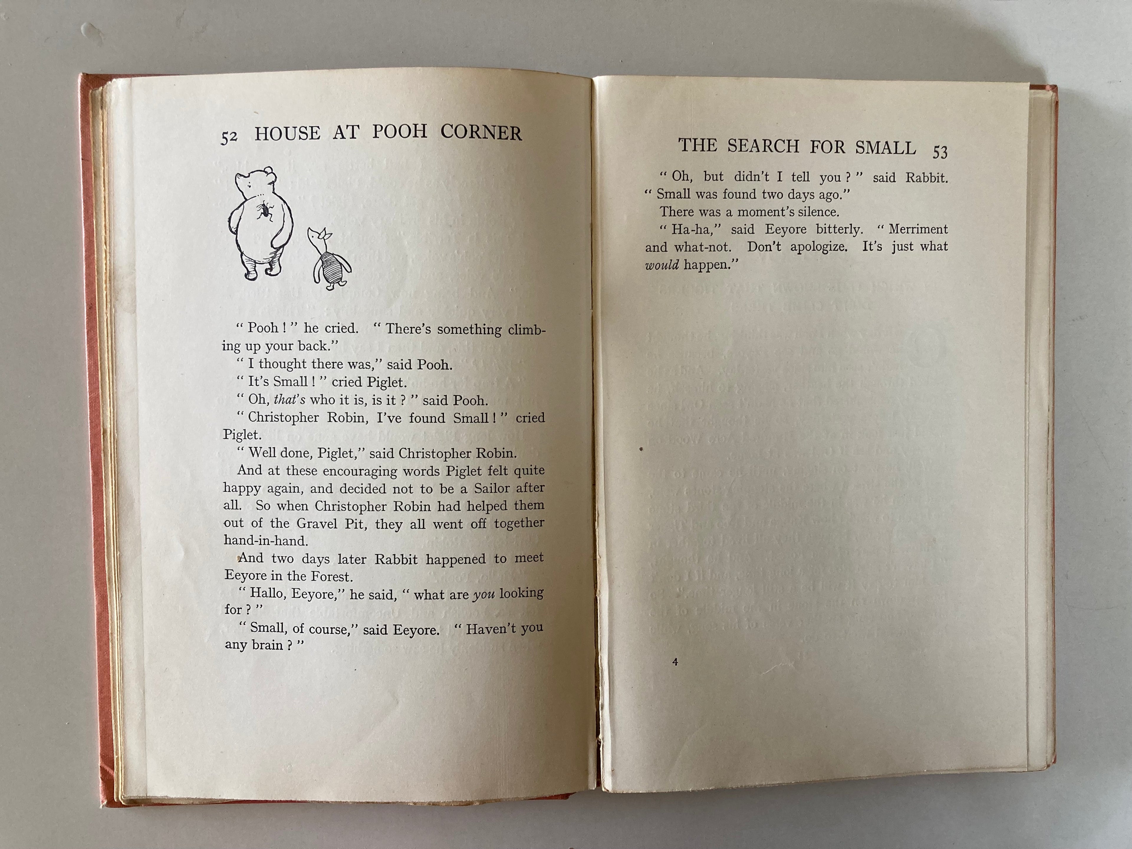 The House at Pooh Corner by A A Milne with Decorations by Ernest H Shepard First Edition 1928