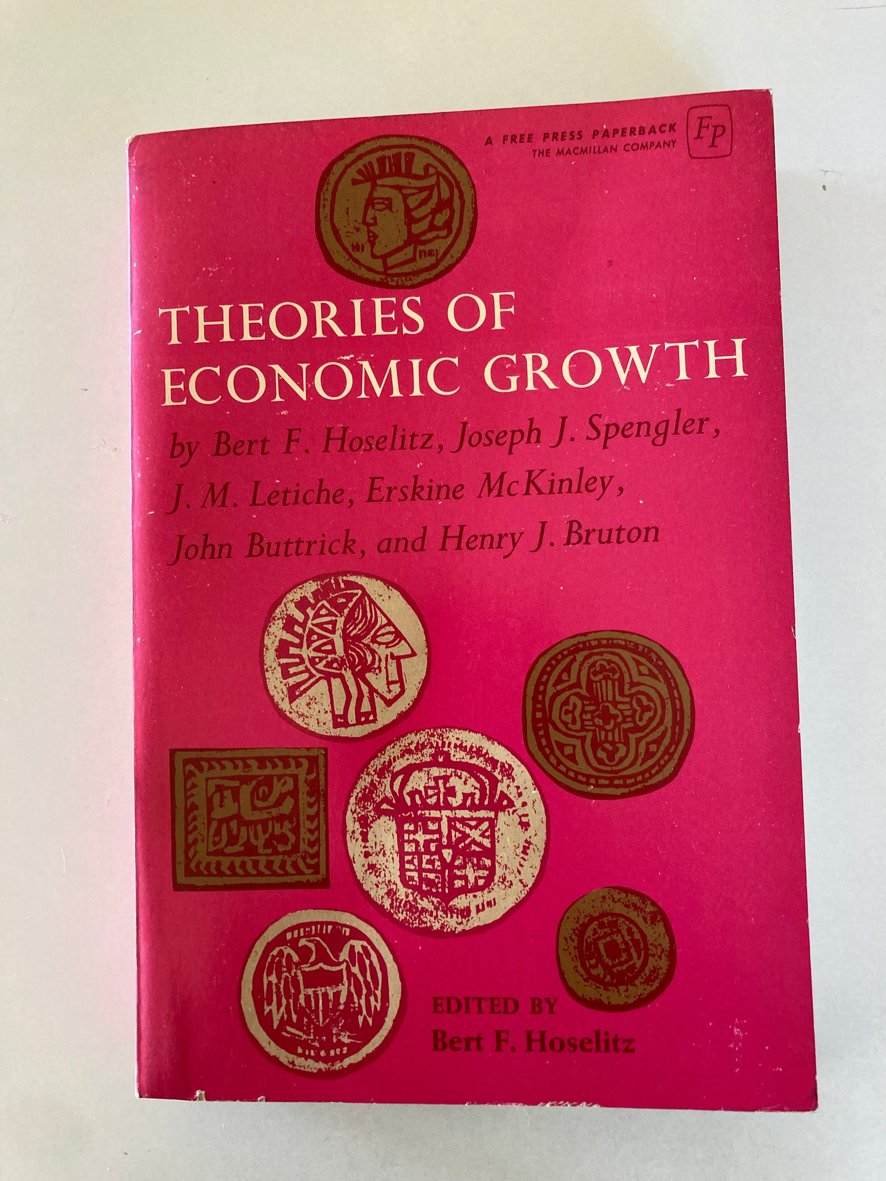 Theories of Economic Growth Bert F Hoselitz Paperback Book 1960
