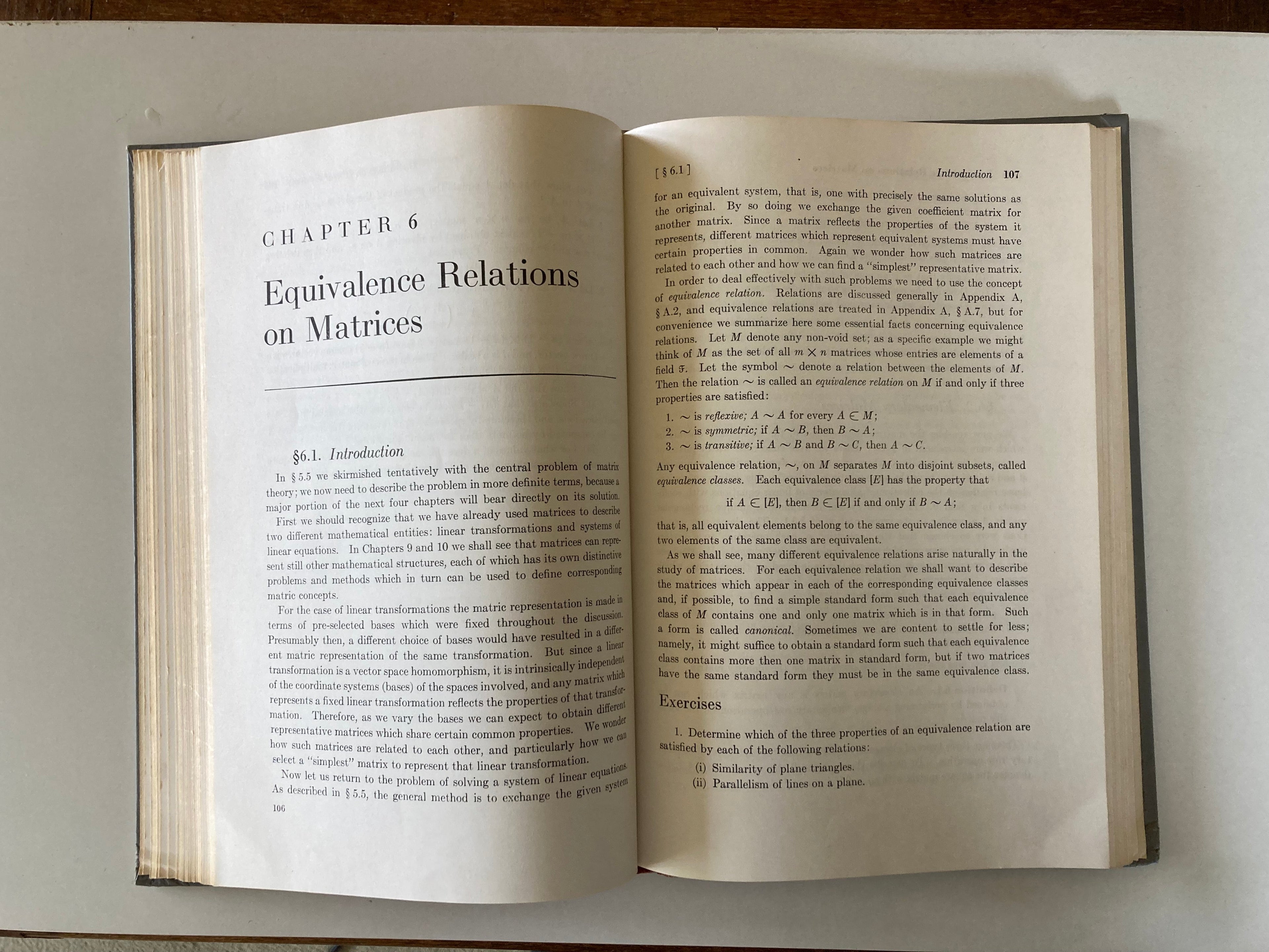 Introduction to Matrices and Linear Transformations by Daniel T Finkbeiner II First Edition Hardback Book from 1960
